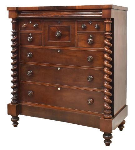 VICTORIAN MAHOGANY SCOTTISH CHEST 3c0725