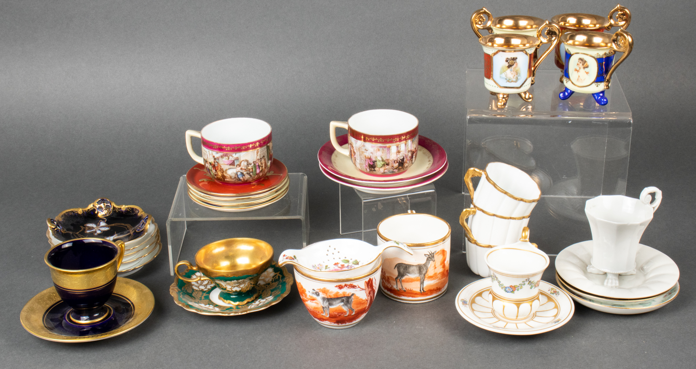 MISC. DEMITASSE CUPS & SAUCERS,