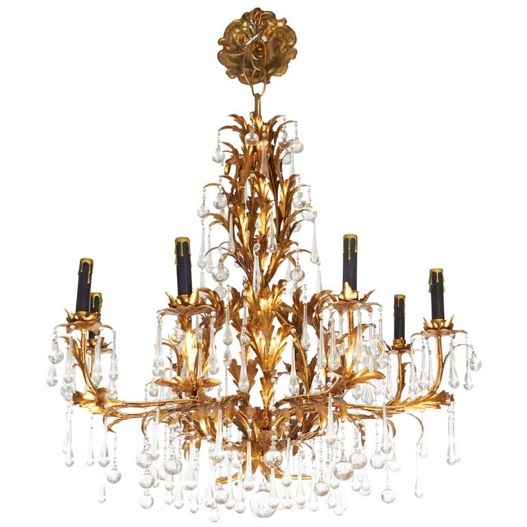 HOLLYWOOD REGENCY GILT CRYSTAL 3c2ef7