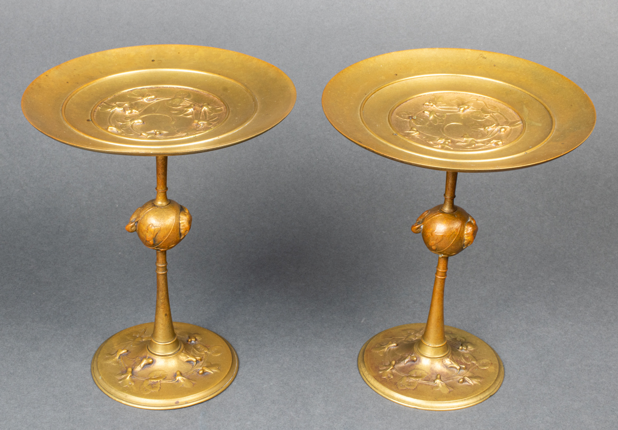 ART NOUVEAU GILT BRONZE COMPOTES  3c2f37