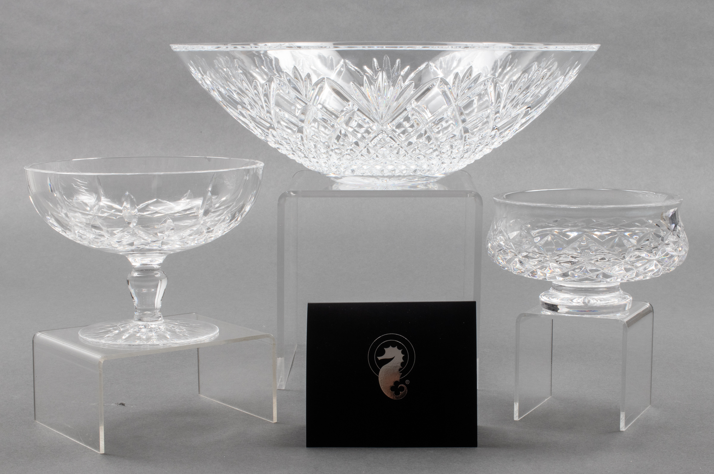 WATERFORD CUT CRYSTAL BOWLS, GROUP OF