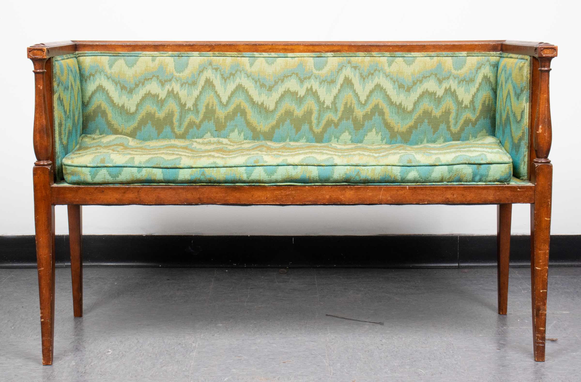 FEDERAL STYLE FLAME-STITCH UPHOLSTERED