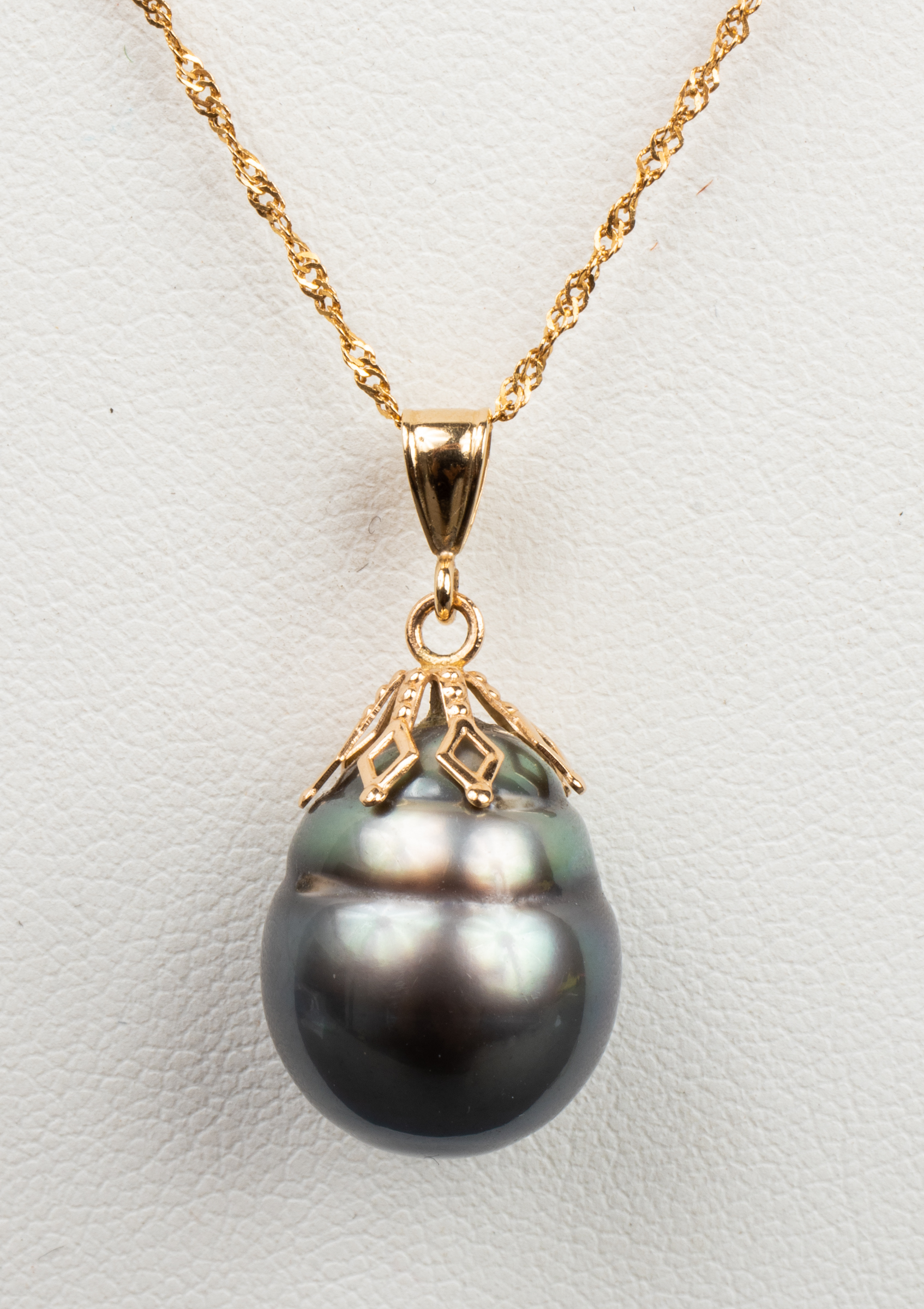 14K YELLOW GOLD TAHITIAN BAROQUE PEARL