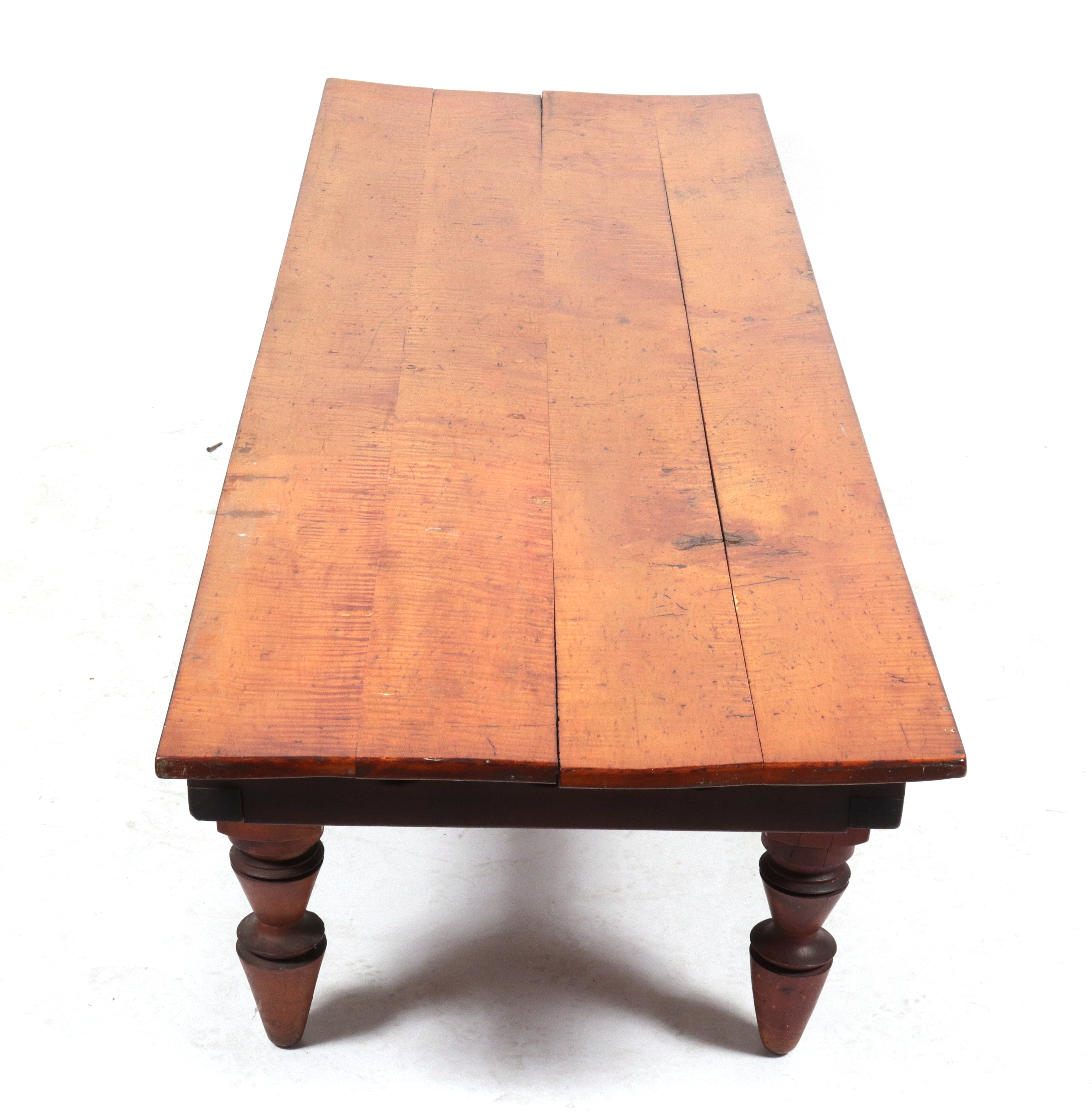 PROVINCIAL LONG WOODEN LOW TABLE,