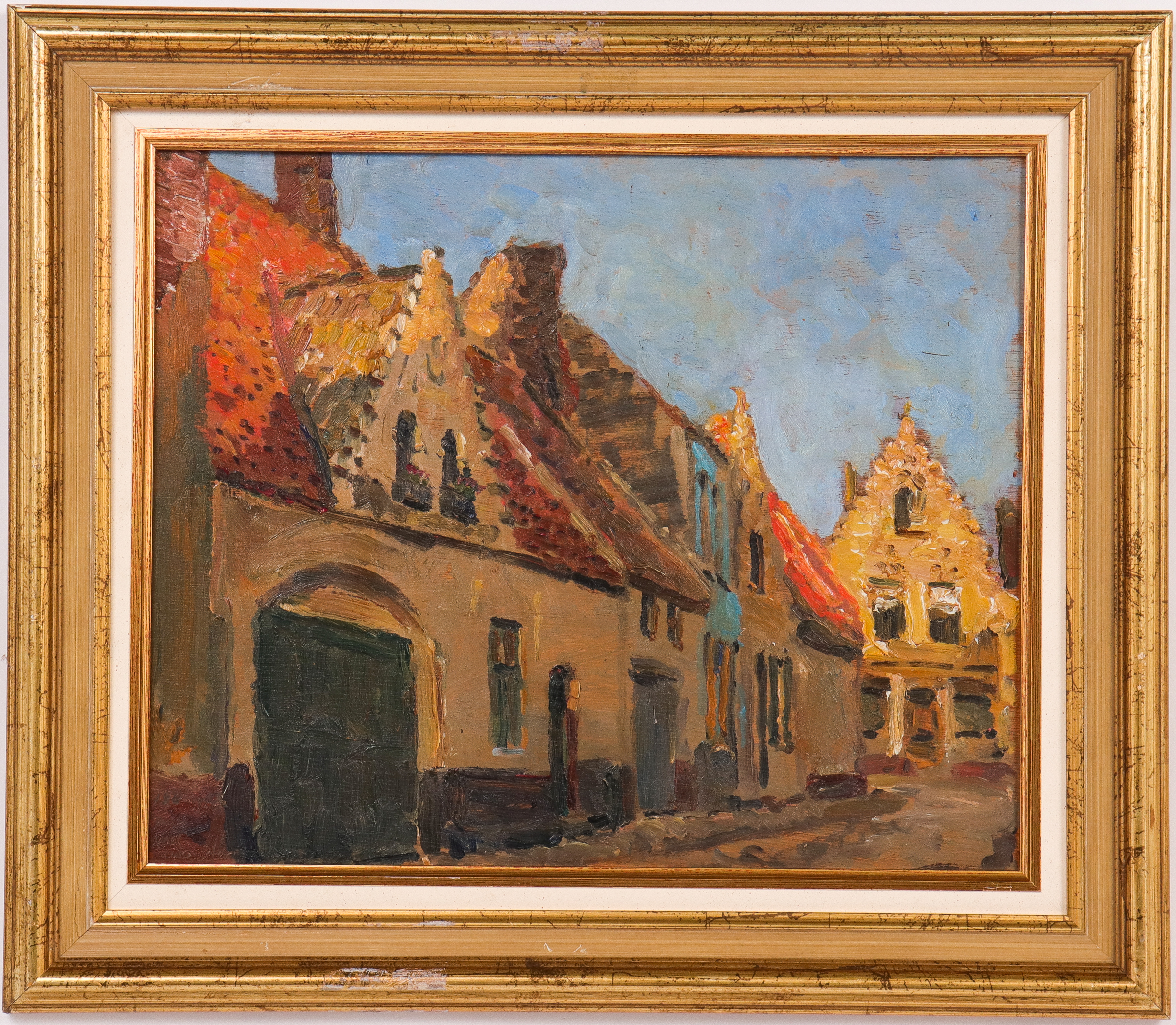 ILLEGIBLY SIGNED BRUGES OIL ON 3c315b