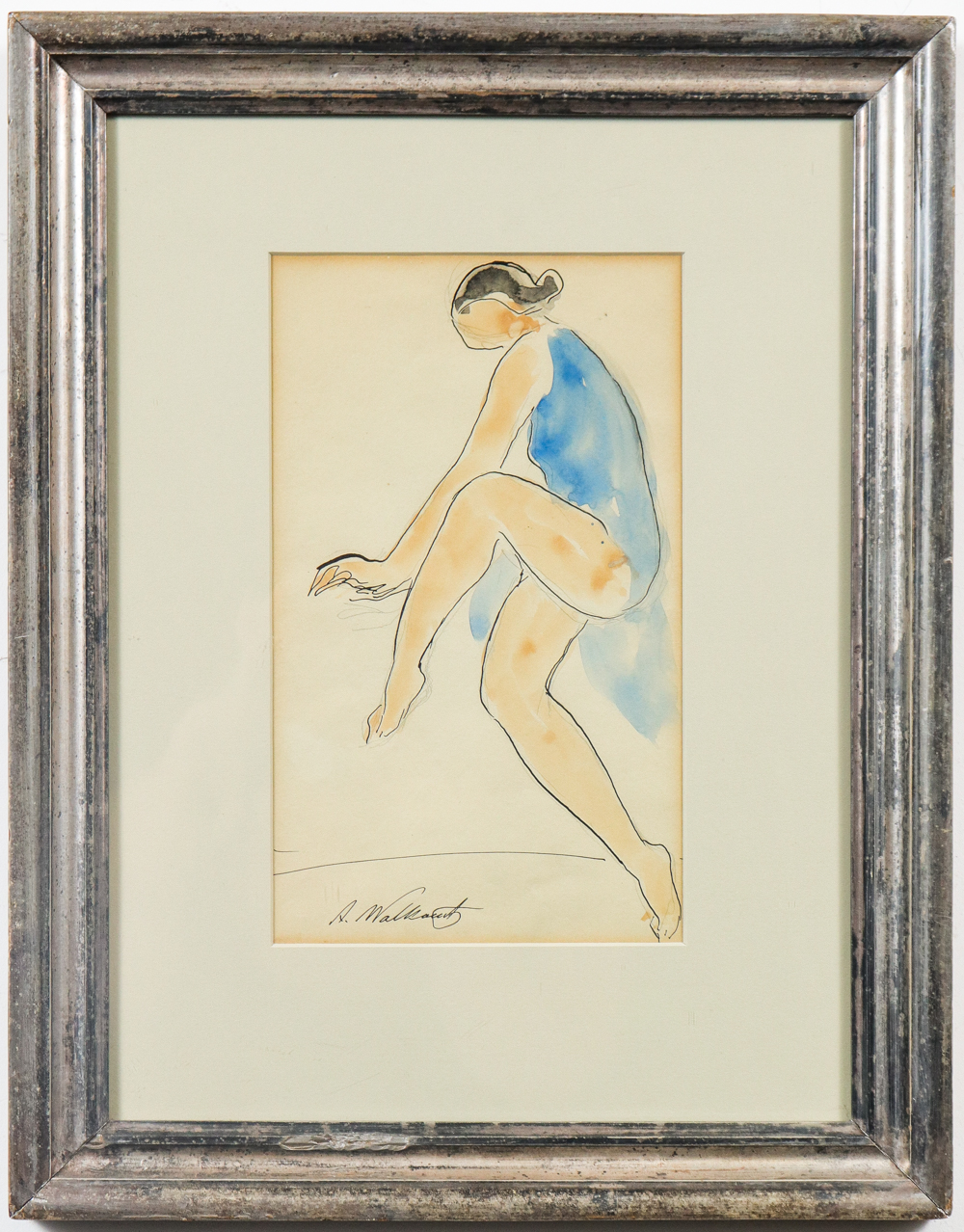 ABRAHAM WALKOWITZ DANCER WATERCOLOR 3c32d9