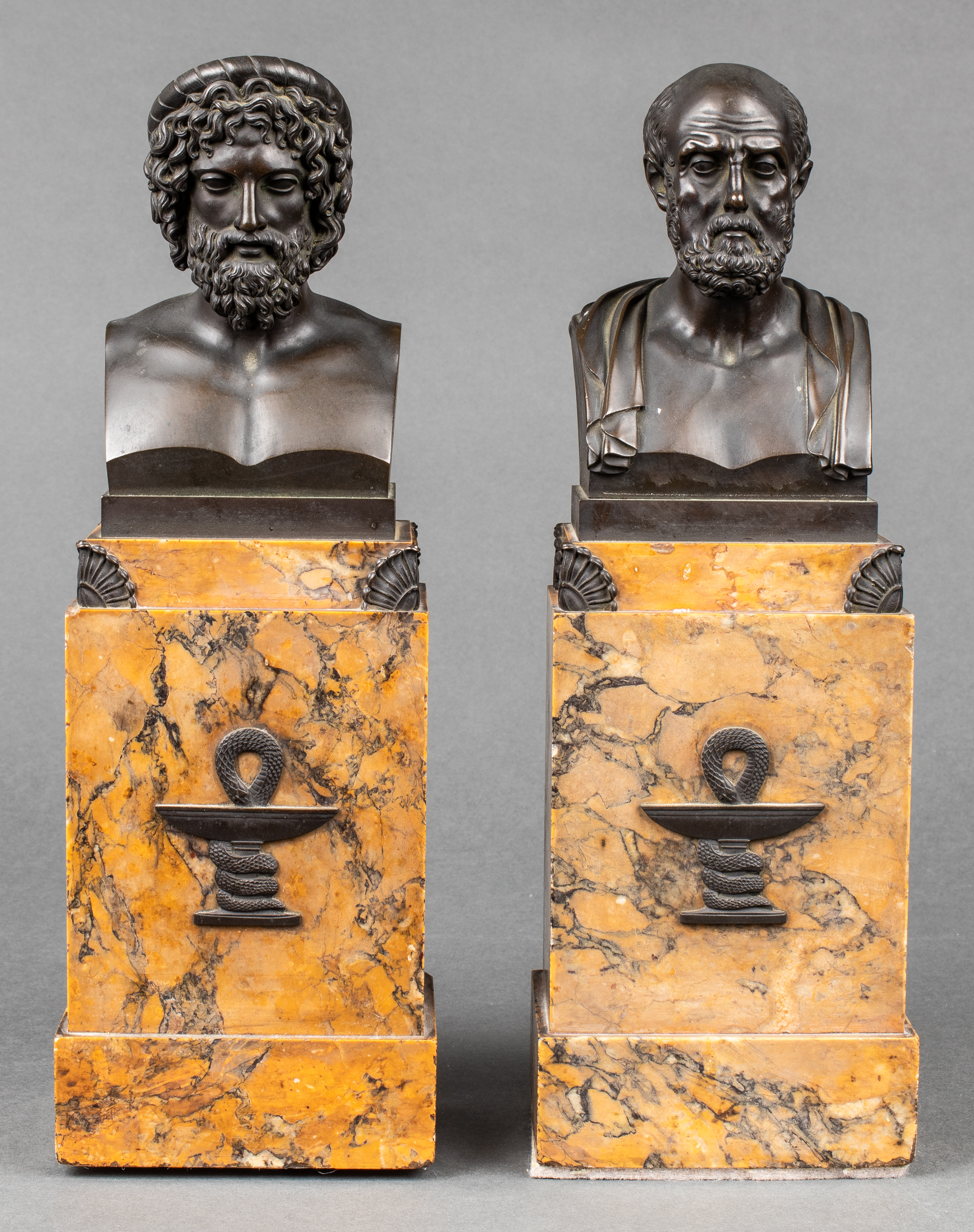 PLATO ARISTOTLE BRONZE MARBLE 3c3319