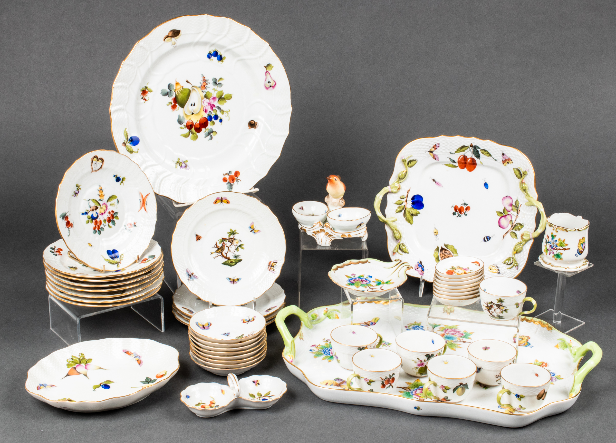 HEREND ASSEMBLED PORCELAIN SERVICE,