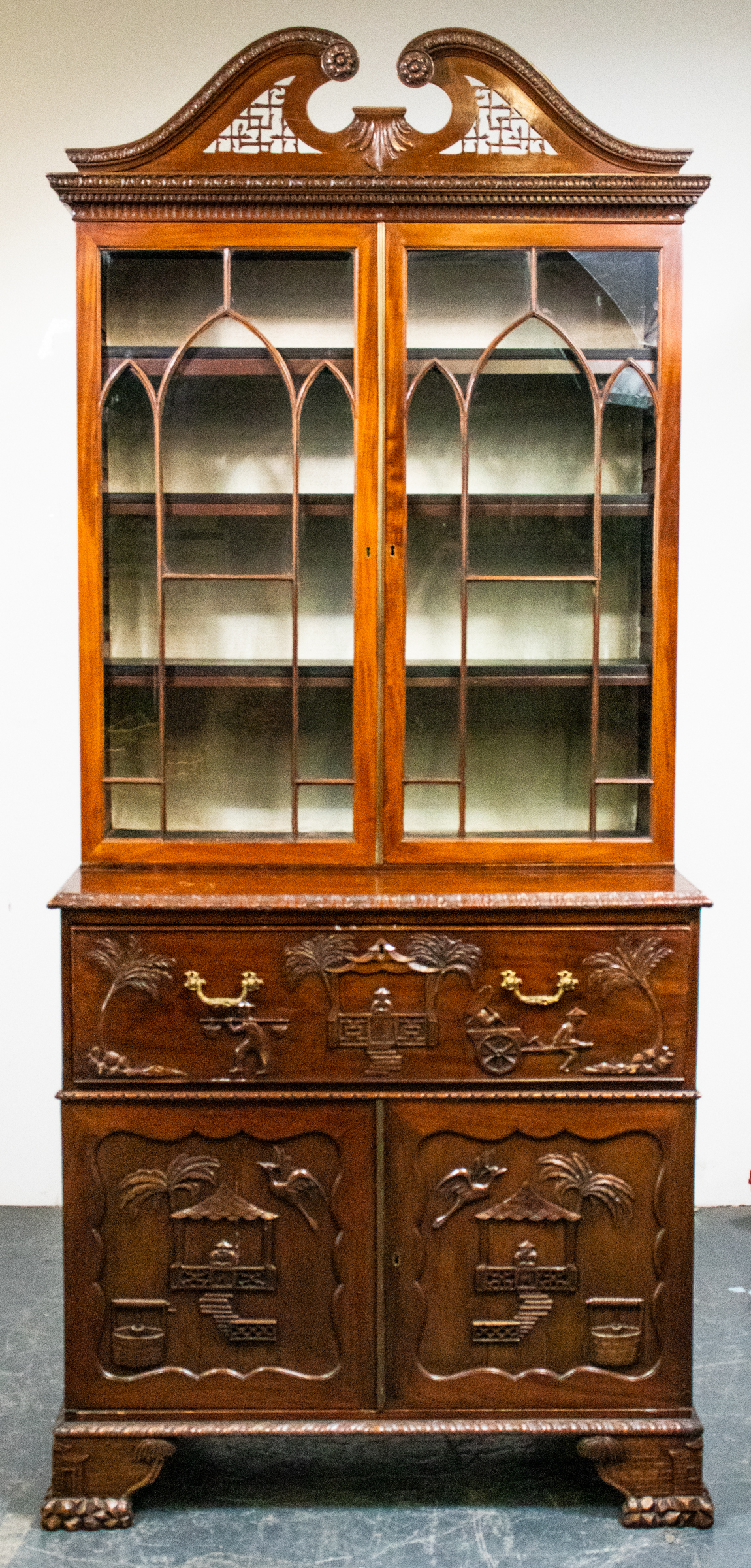 GEORGE III STYLE CHINOISERIE SECRETARY