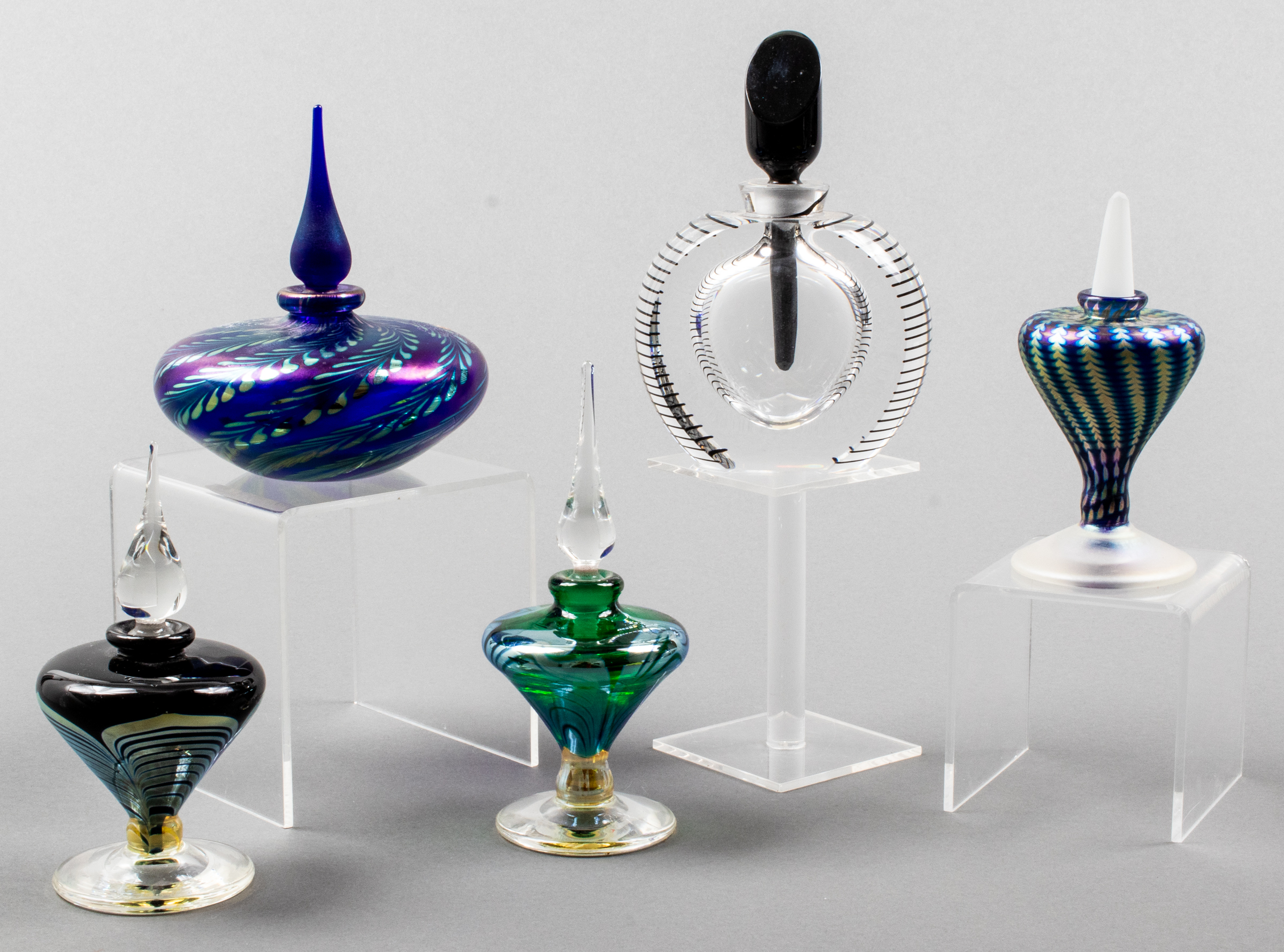 GROUP OF DECORATED GLASS SCENT