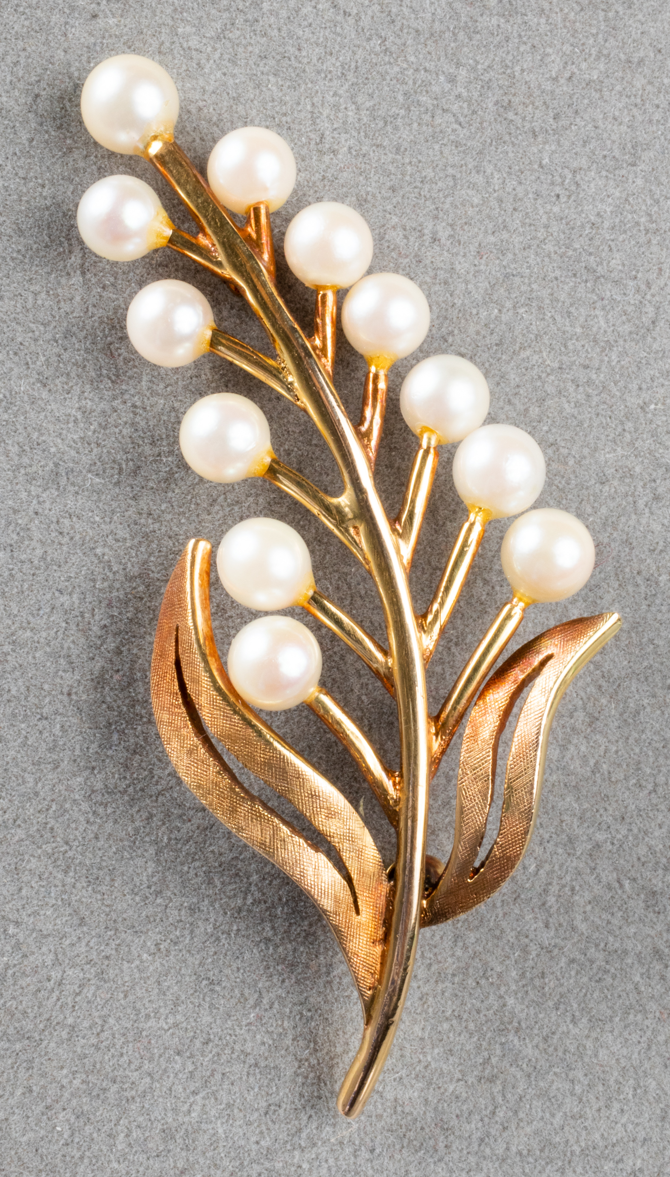 VINTAGE 14K YELLOW GOLD PEARL PIN 3c350f