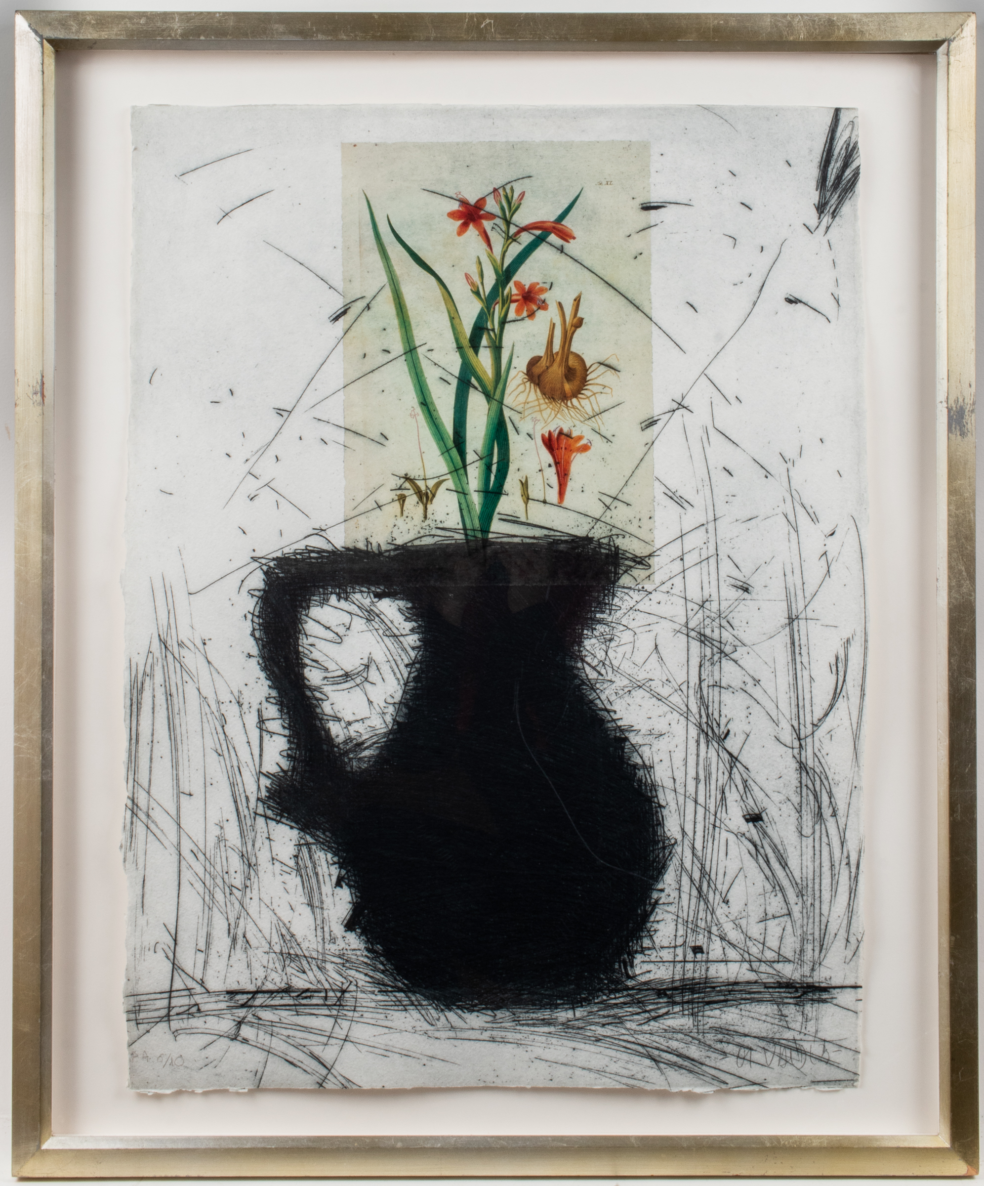 MANOLO VALDES "FLORES III" ETCHING,