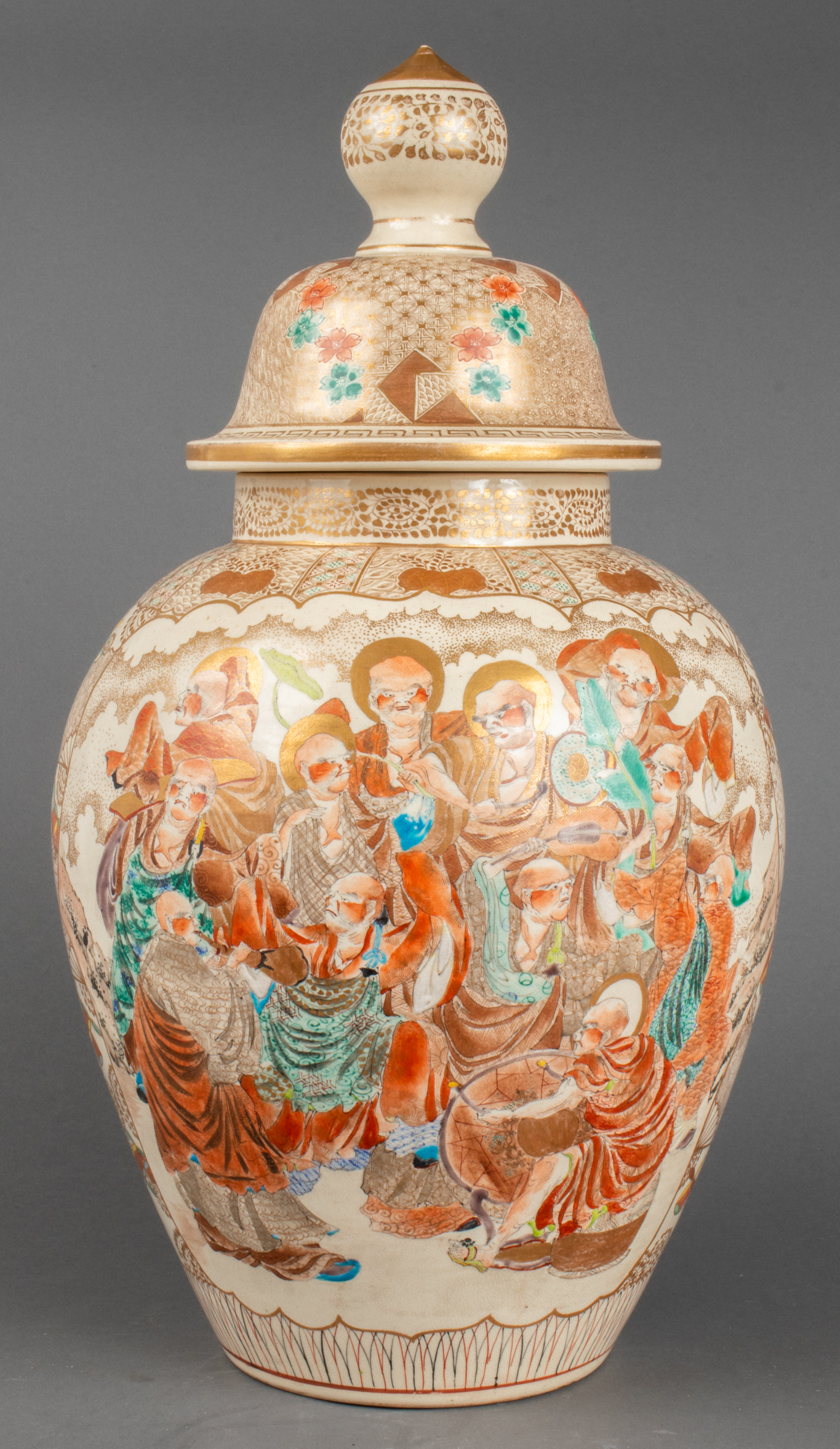 JAPANESE SATSUMA PORCELAIN LARGE