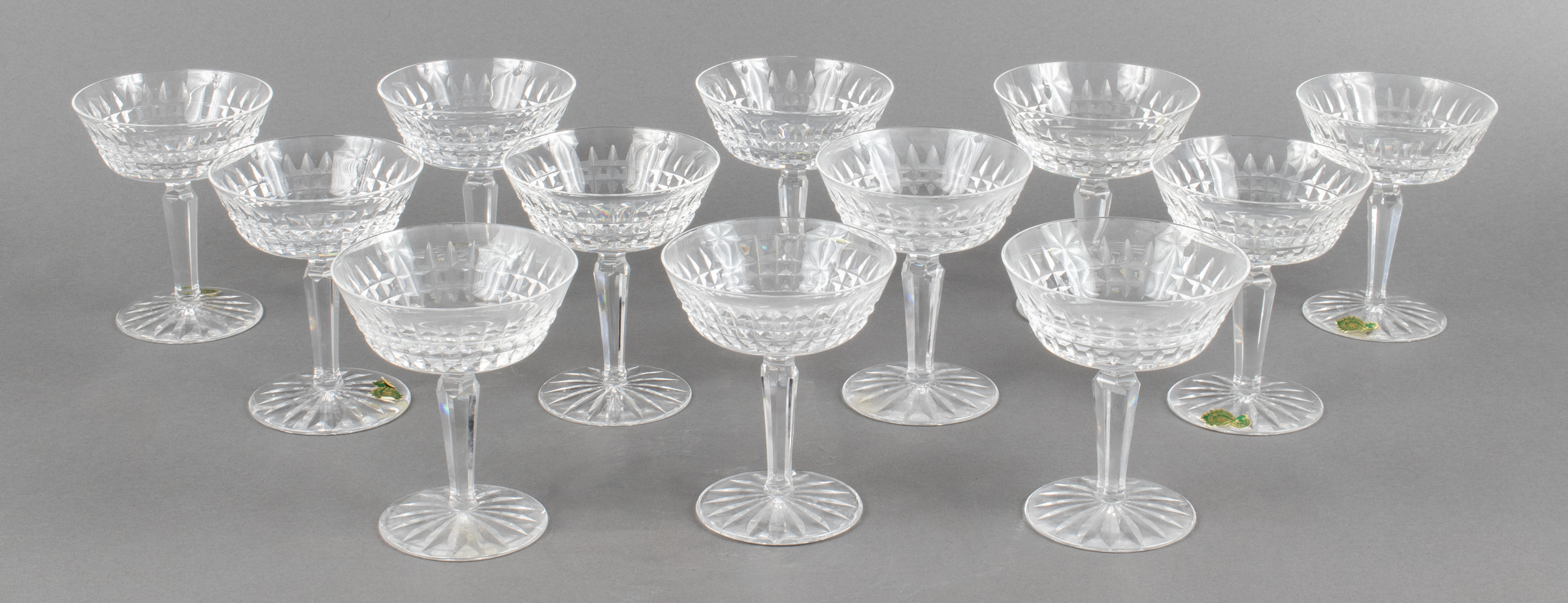 WATERFORD CUT GLASS COUPE GLASSES  3c3542