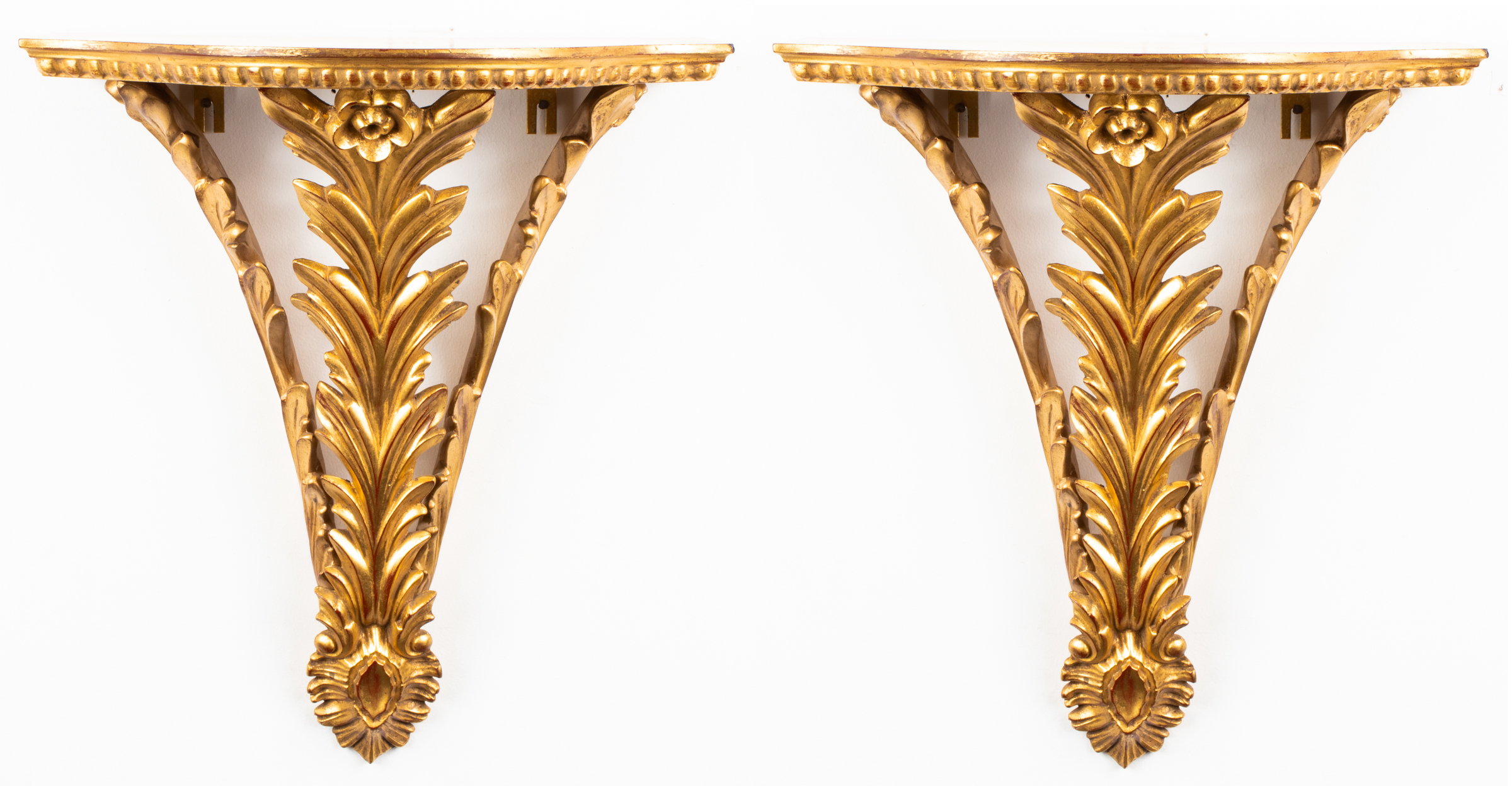 CONTINENTAL GILT WALL BRACKETS  3c3566