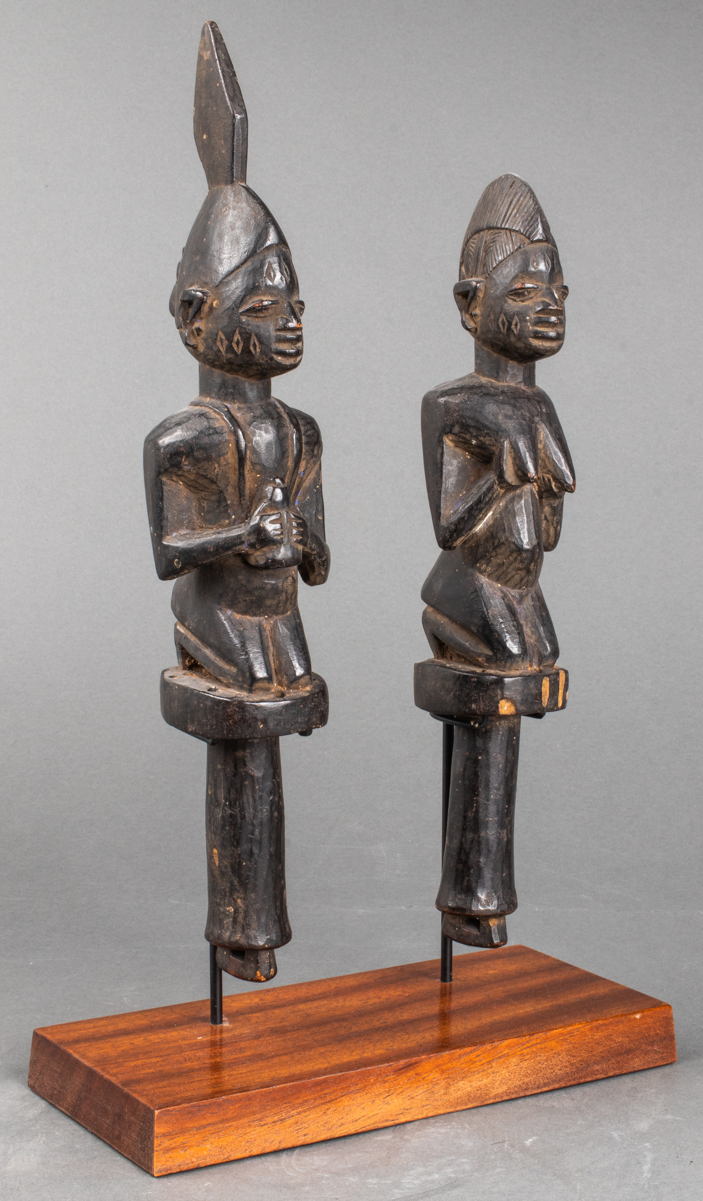 AFRICAN YORUBA MALE FEMALE FIGURAL 3c35b2