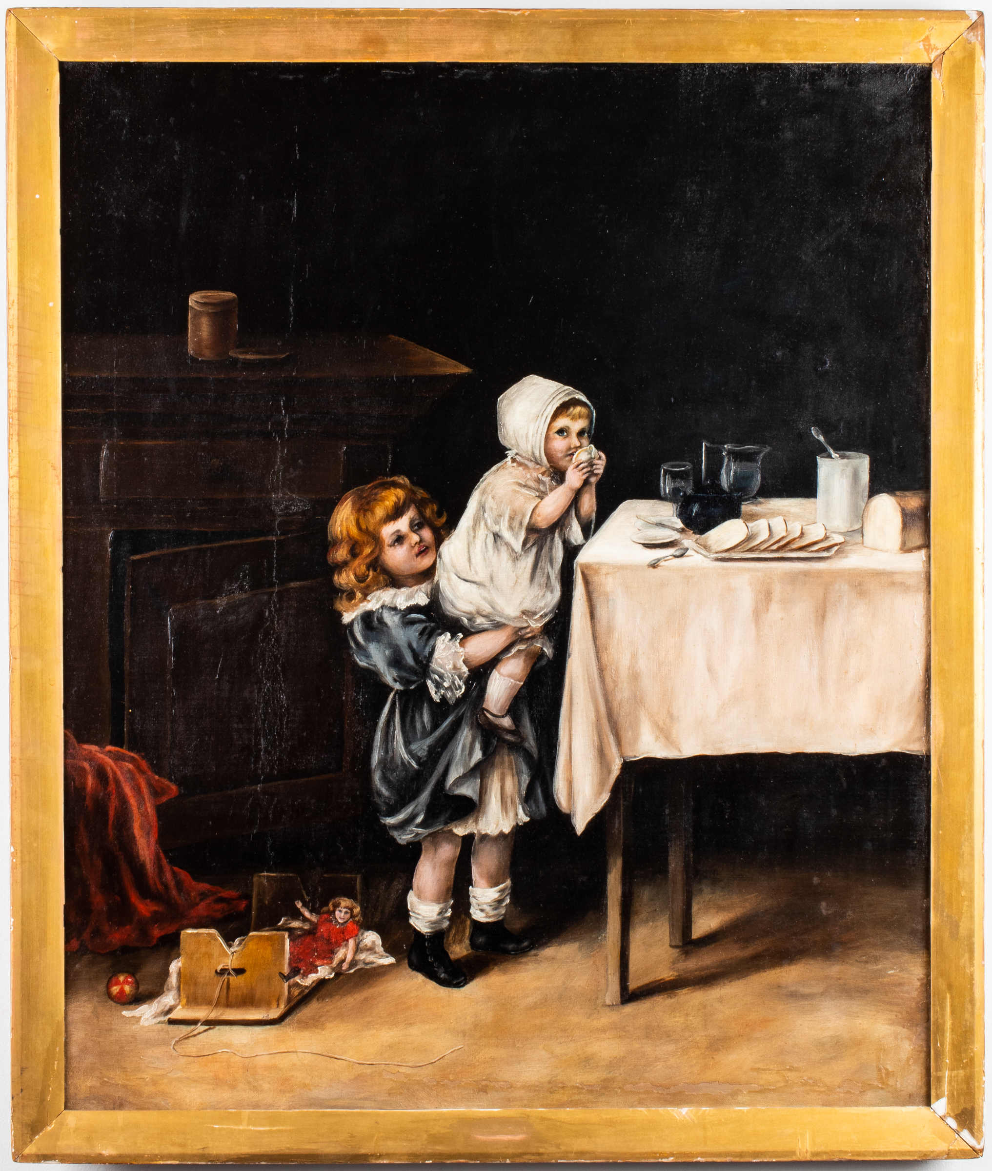  THE TEA PARTY ANTIQUE OIL ON 3c35c1