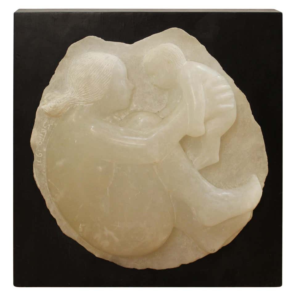 SEIJI SAITO ATTR ALABASTER BAS RELIEF 3c35e6