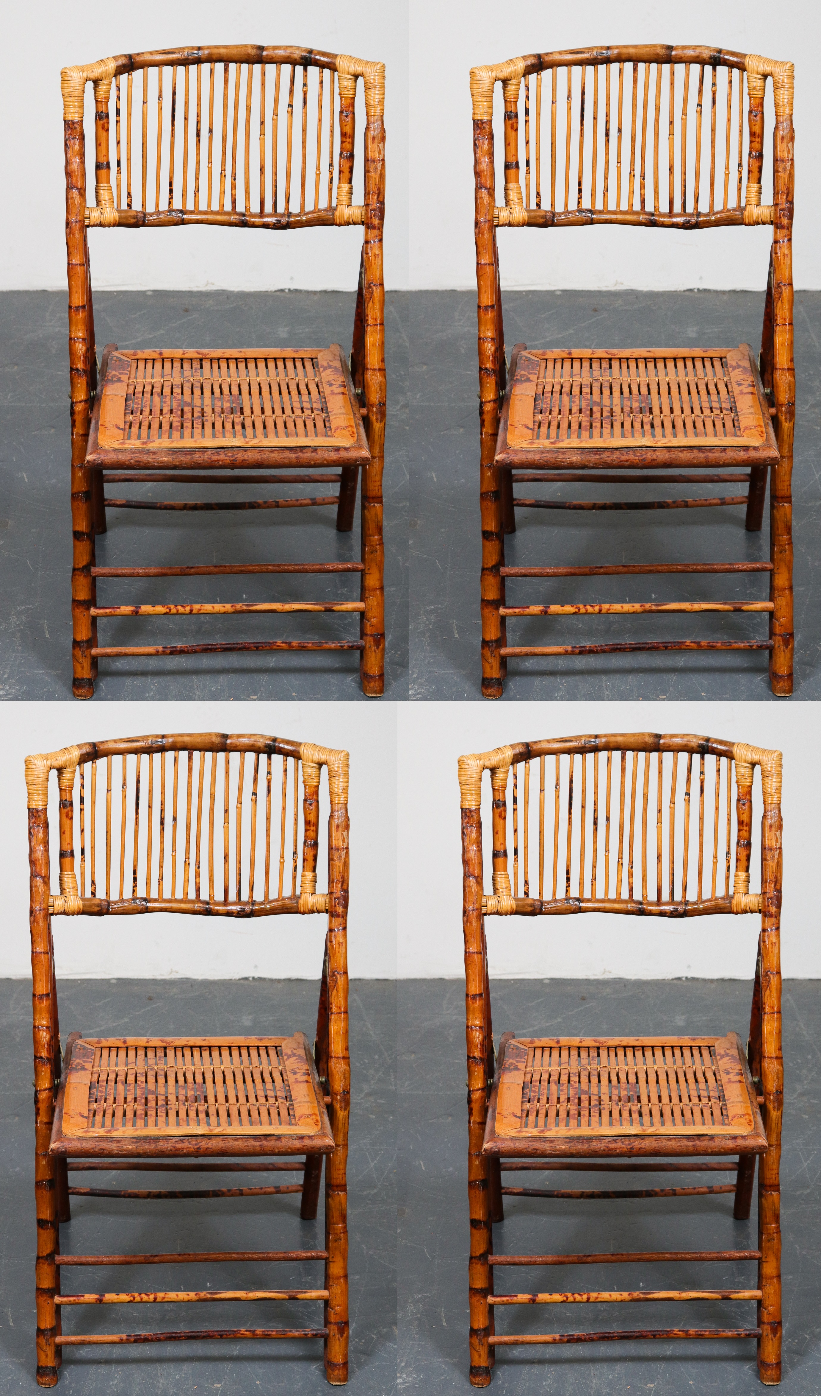 BAMBOO FOLDING CHAIRS SET OF 4 3c362a
