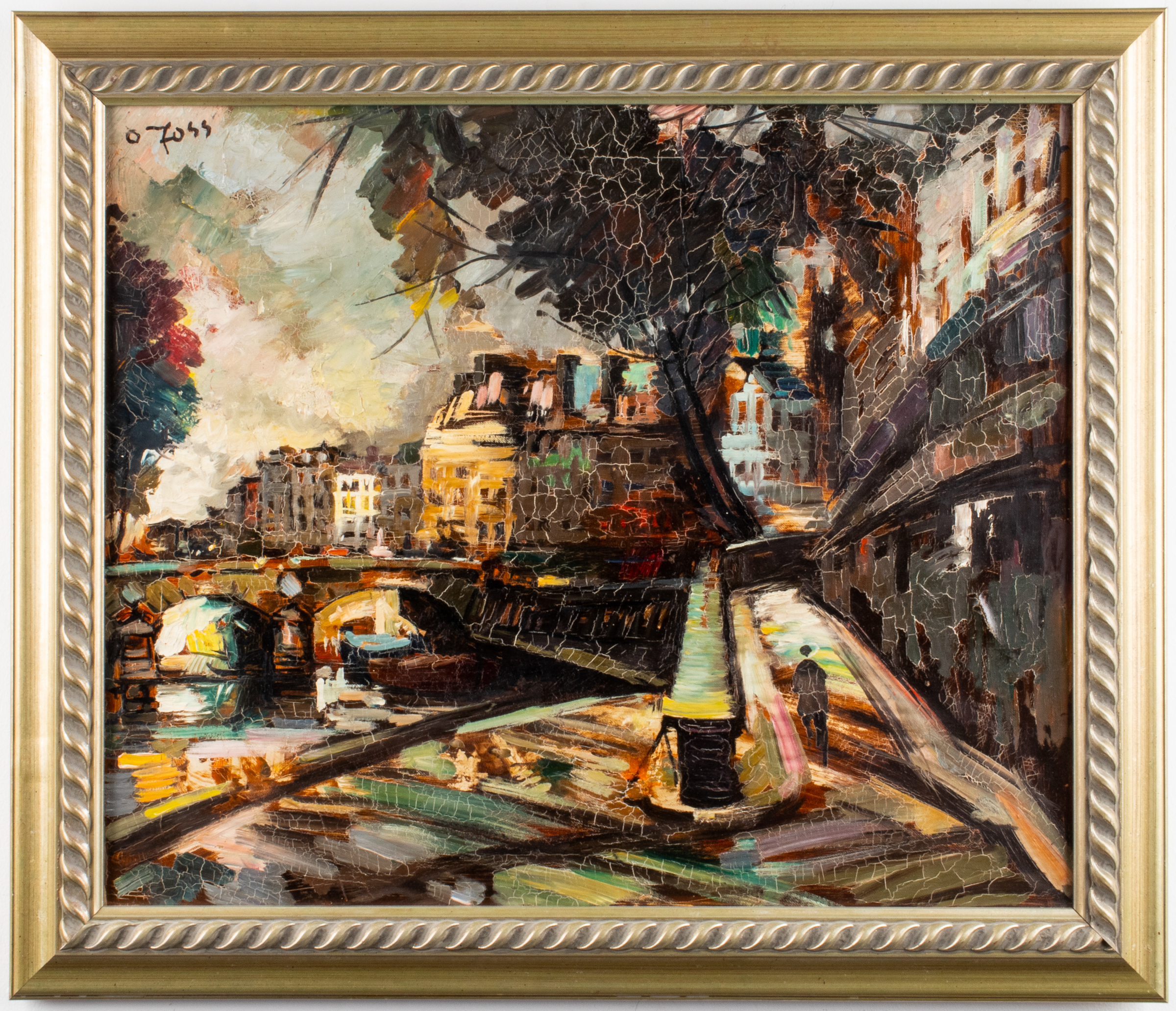 OLIVER FOSS "SCENE ALONG THE SEINE,"