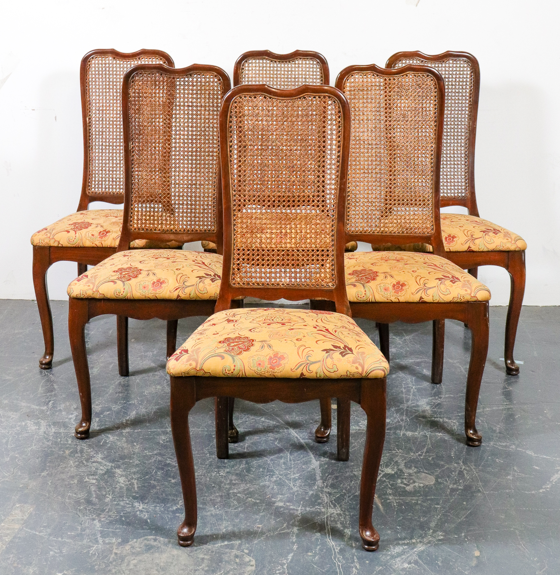 QUEEN ANNE STYLE SIDE DINING CHAIRS  3c3703