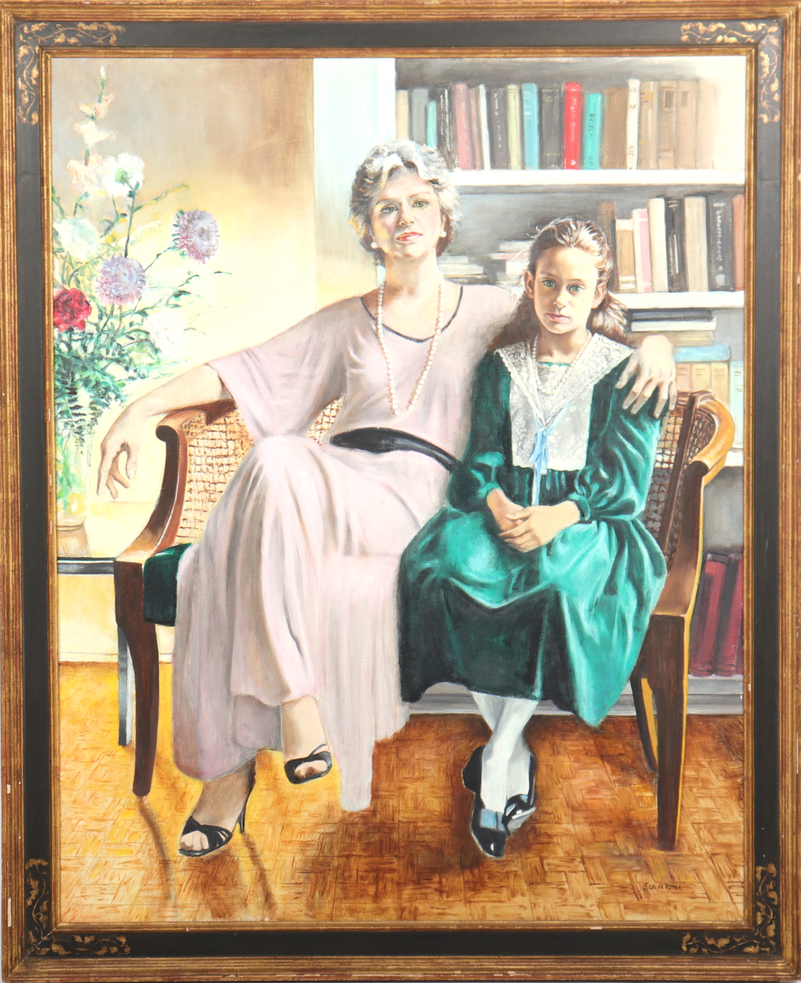 SIGNED SCANZONI "MOTHER & DAUGHTER"