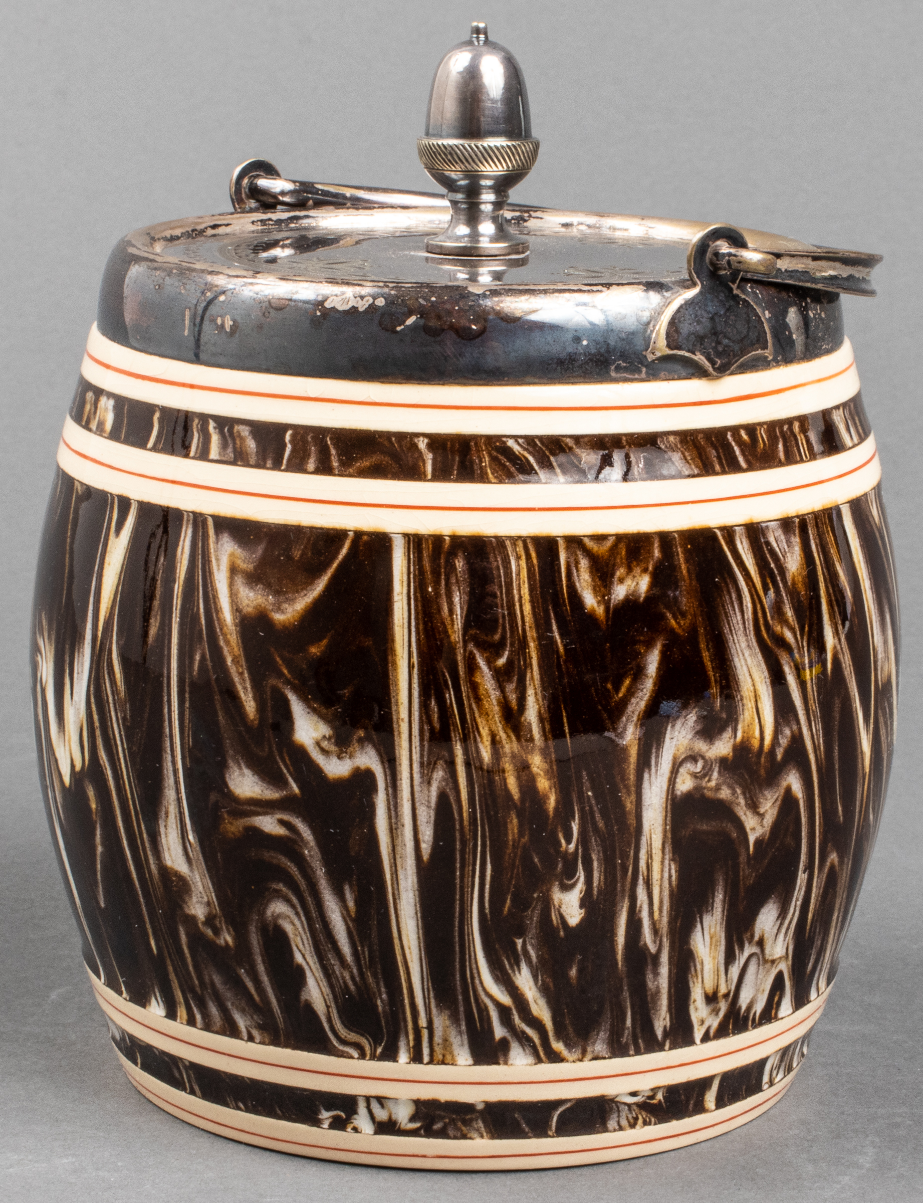 ENAMEL AND SILVER PLATE LIDDED 3c3780