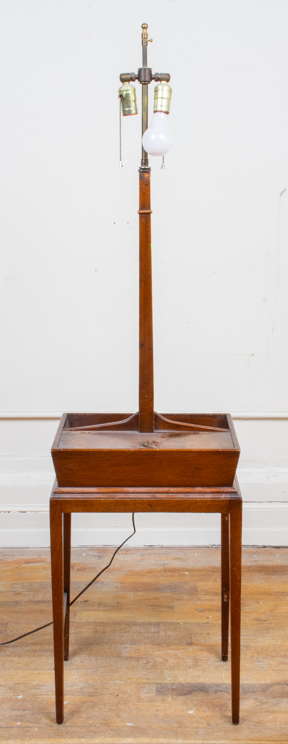 GEORGE III STYLE MAHOGANY LAMP