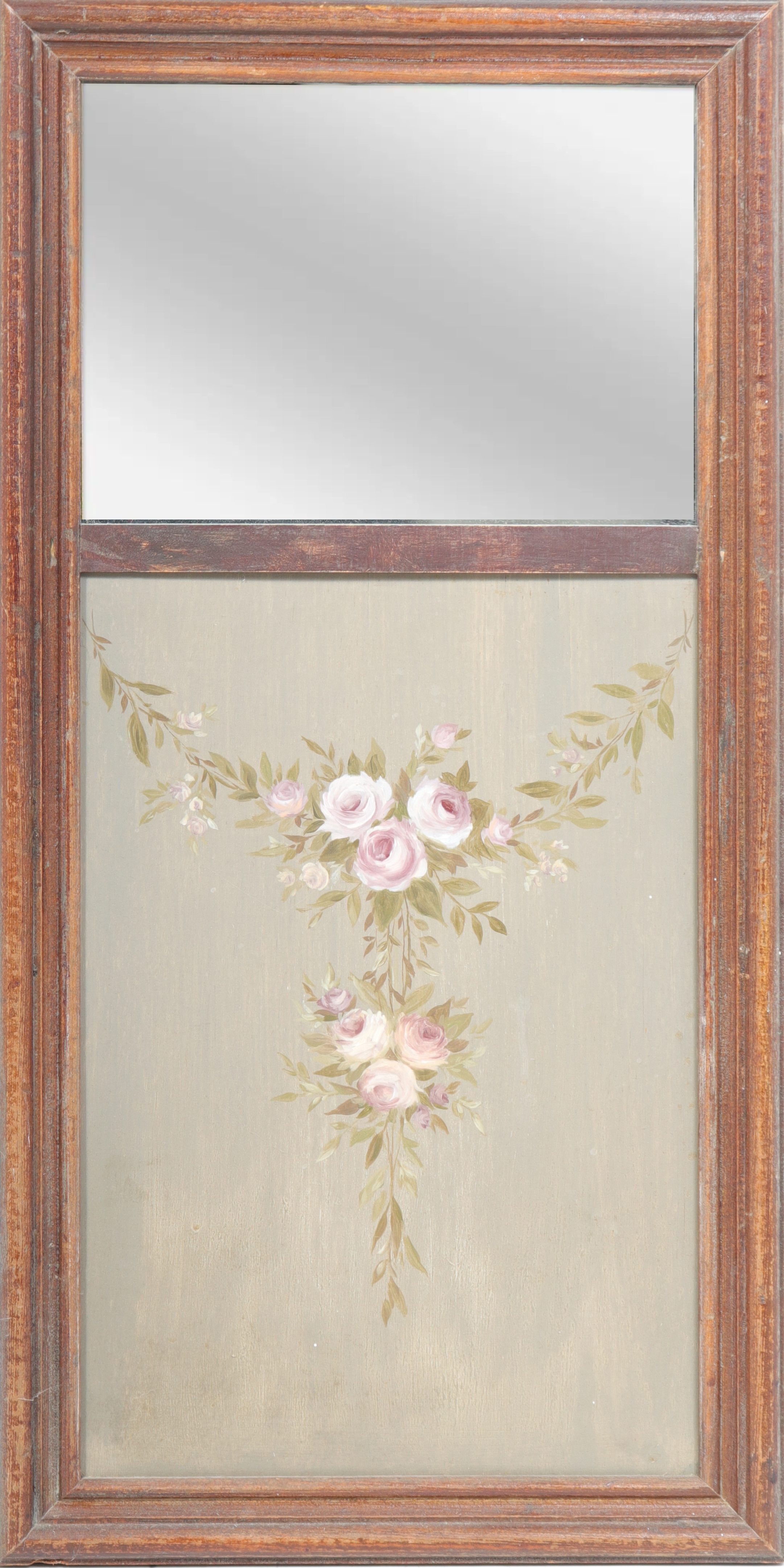 HAND-PAINTED TRUMEAU MIRROR, VINTAGE