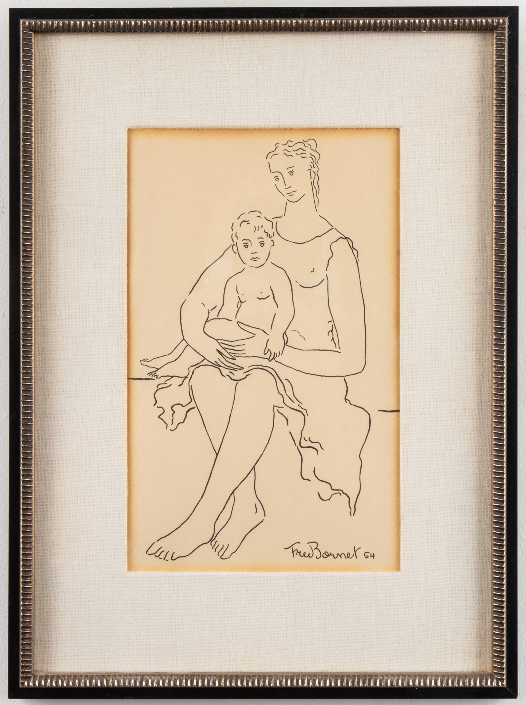 FRED BORNET "MOTHER AND CHILD"