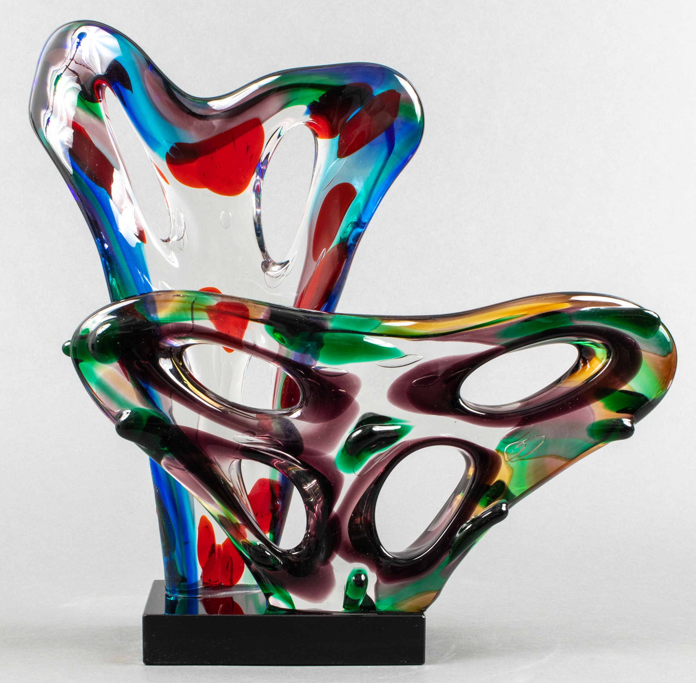 LARGE MURANO ART GLASS MODERN FREE FORM 3c3866