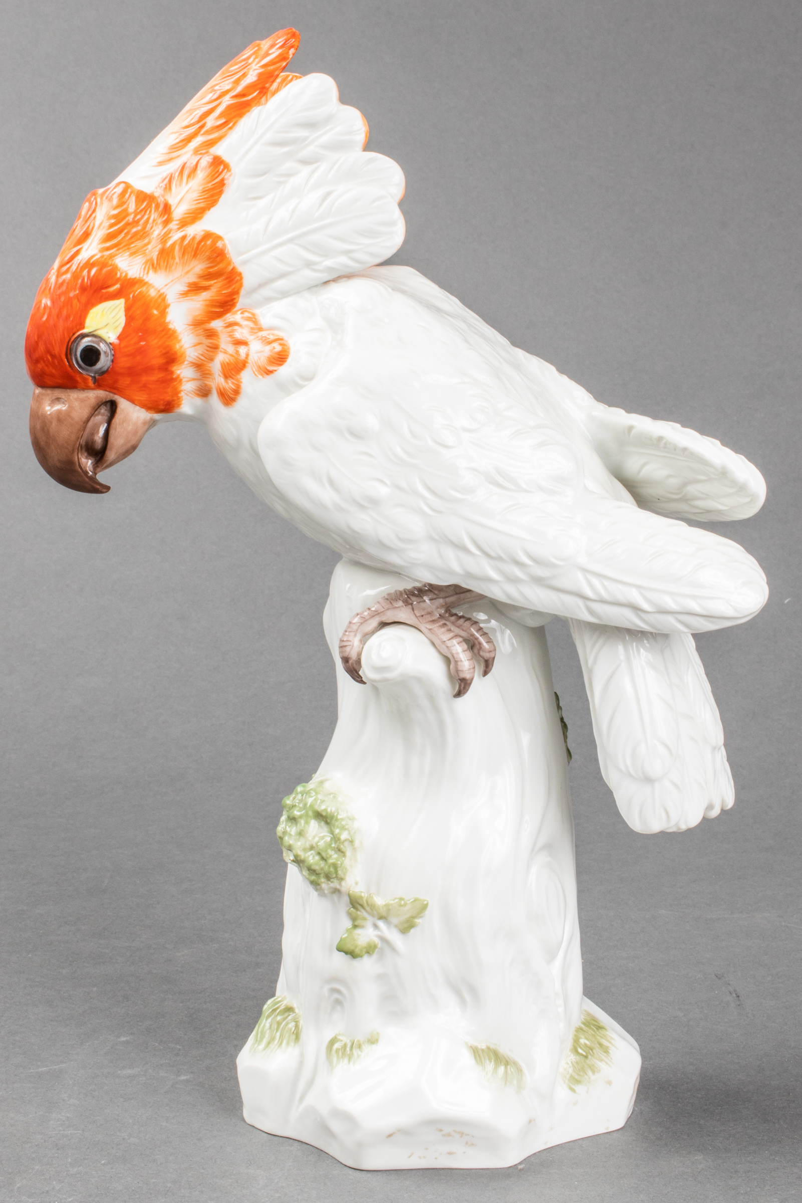 MEISSEN PORCELAIN MODEL OF A COCKATOO