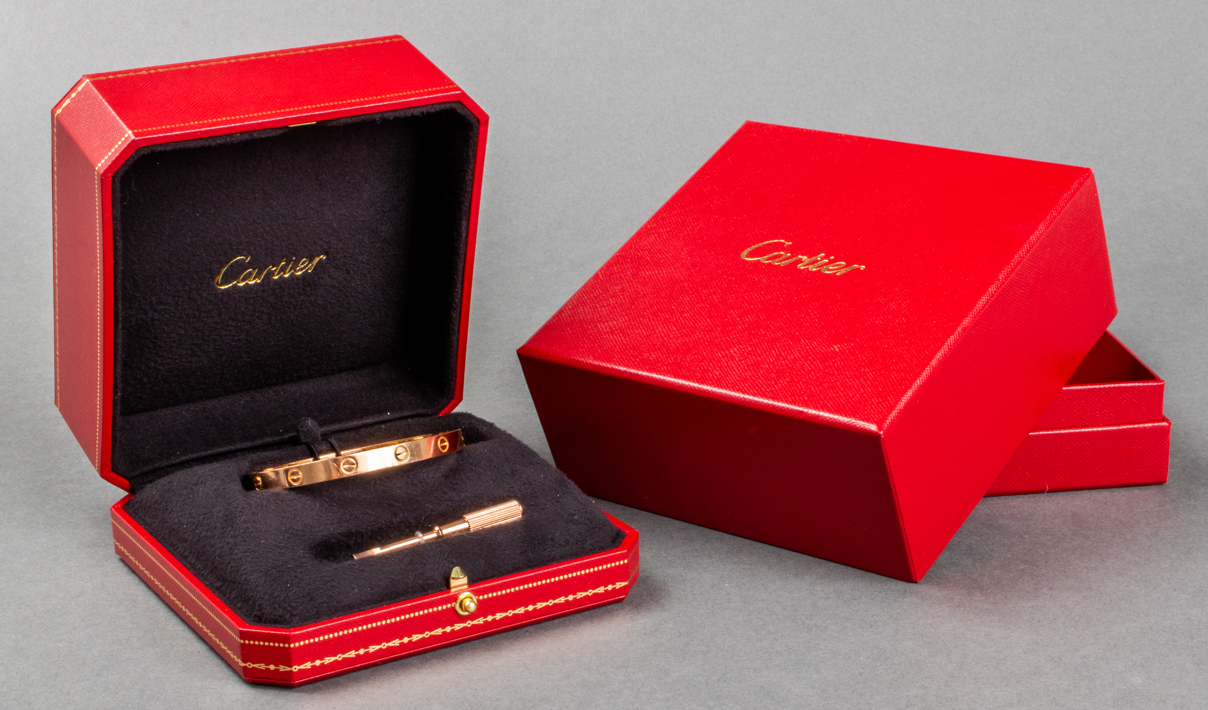 CARTIER 18K ROSE GOLD LOVE BRACELET 3c3941