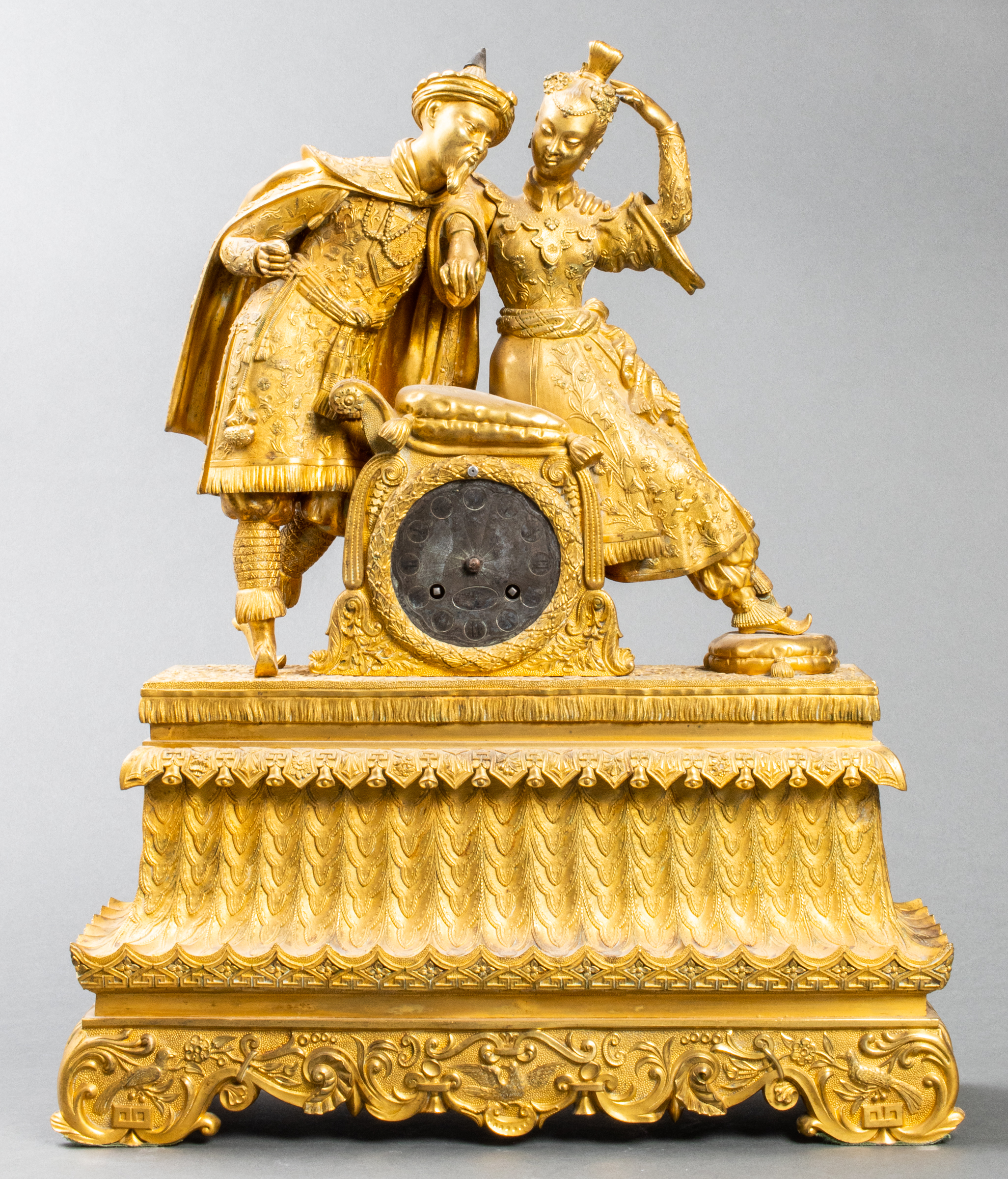 CHINOISERIE FIGURAL GILT BRONZE