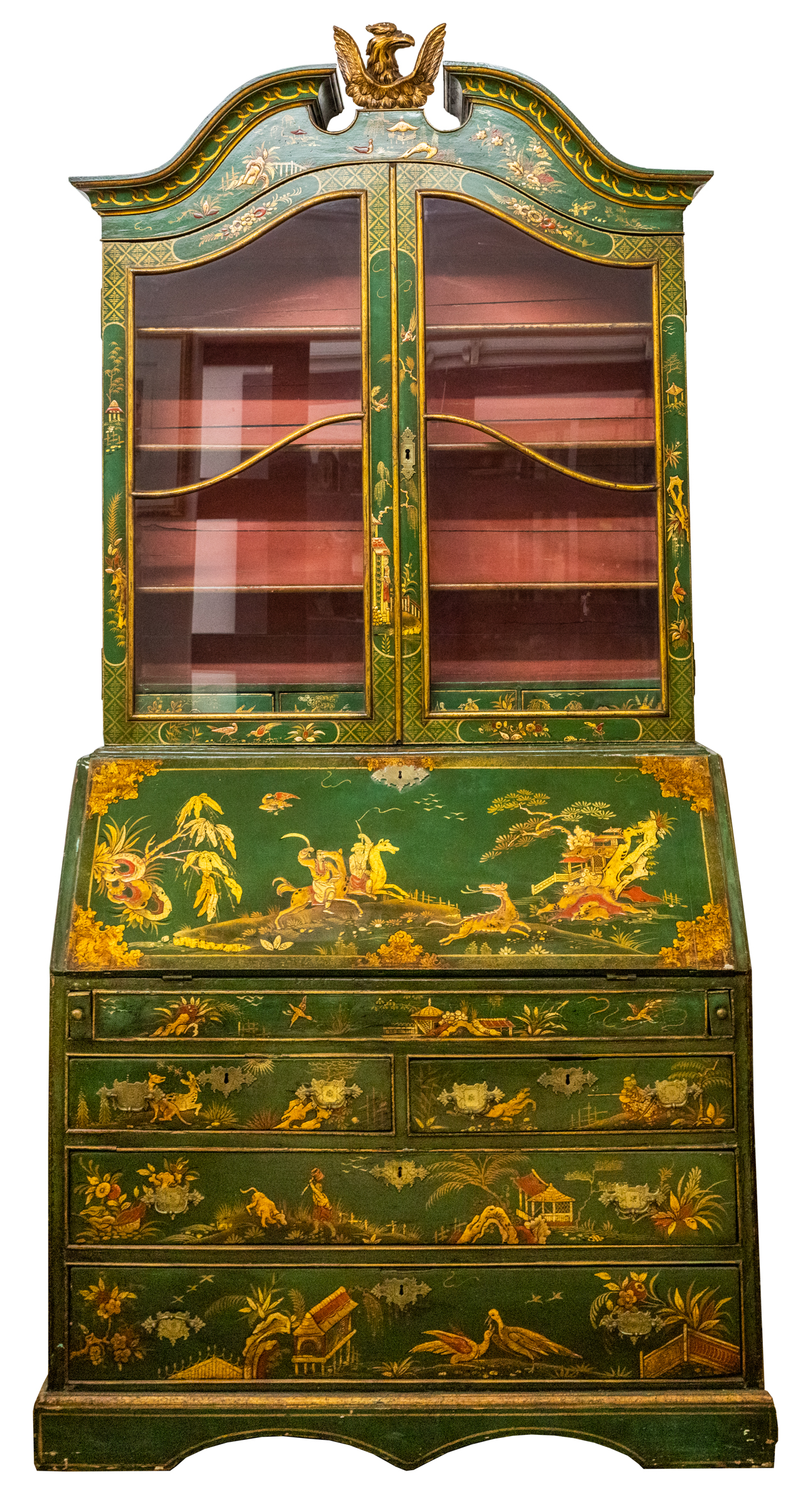 VENETIAN ROCOCO STYLE GREEN CHINOISERIE 3c3950