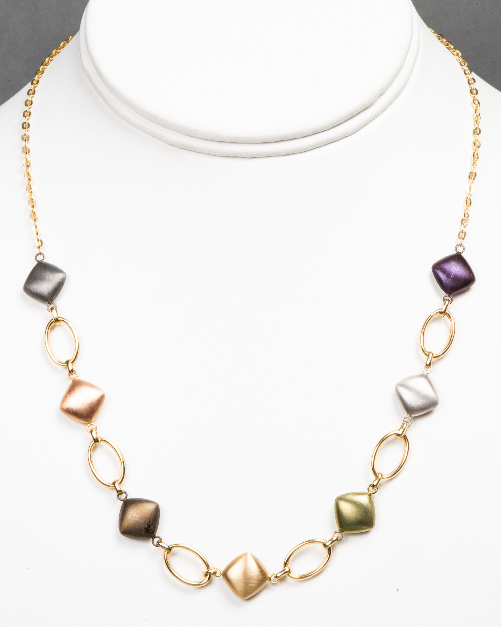 14K MULTI-COLORED GOLD GEOMETRIC