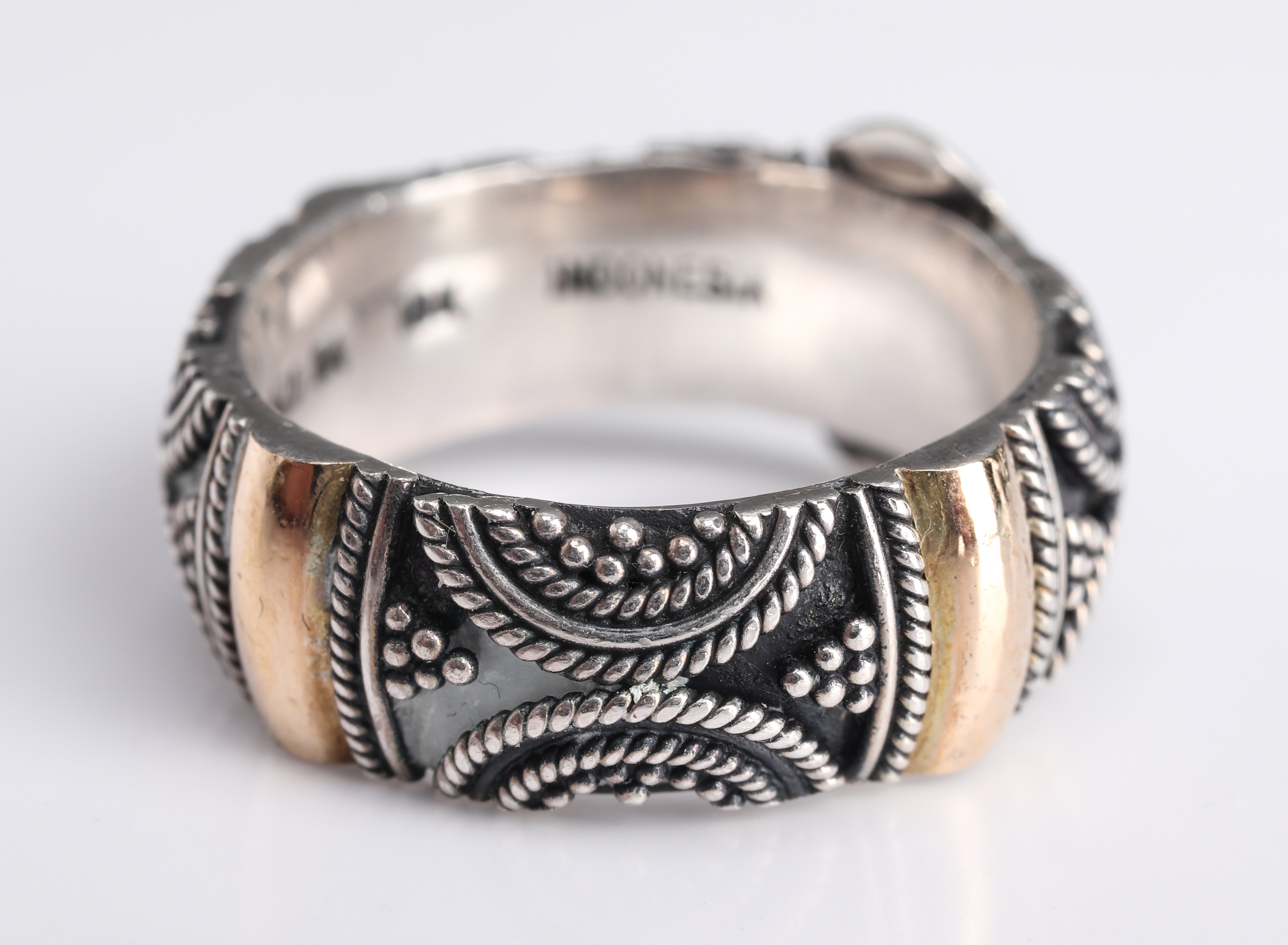 TRIBAL 18K YELLOW GOLD SILVER 3c3a95