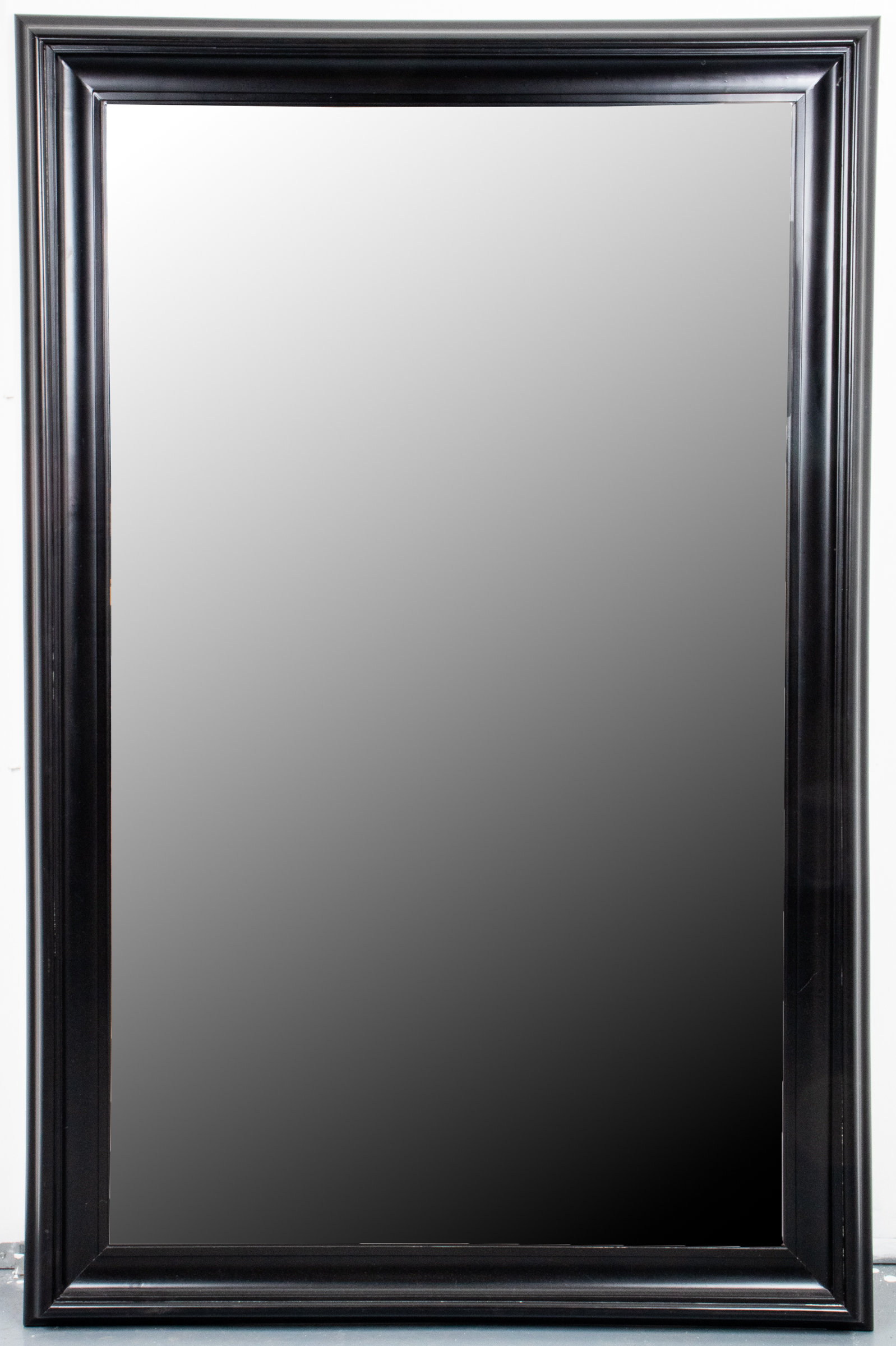 MODERN LARGE EBONIZED BEVELED MIRROR 3c3b38