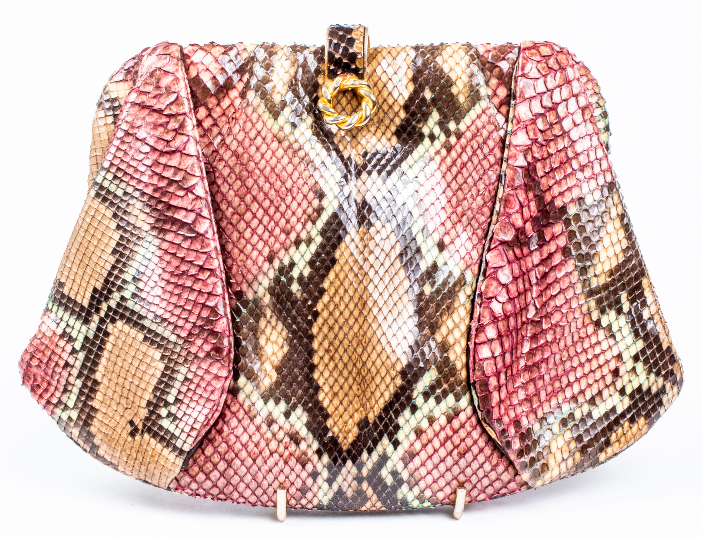 NARA MULTICOLOR PYTHON PRINT CLUTCH 3c3b45