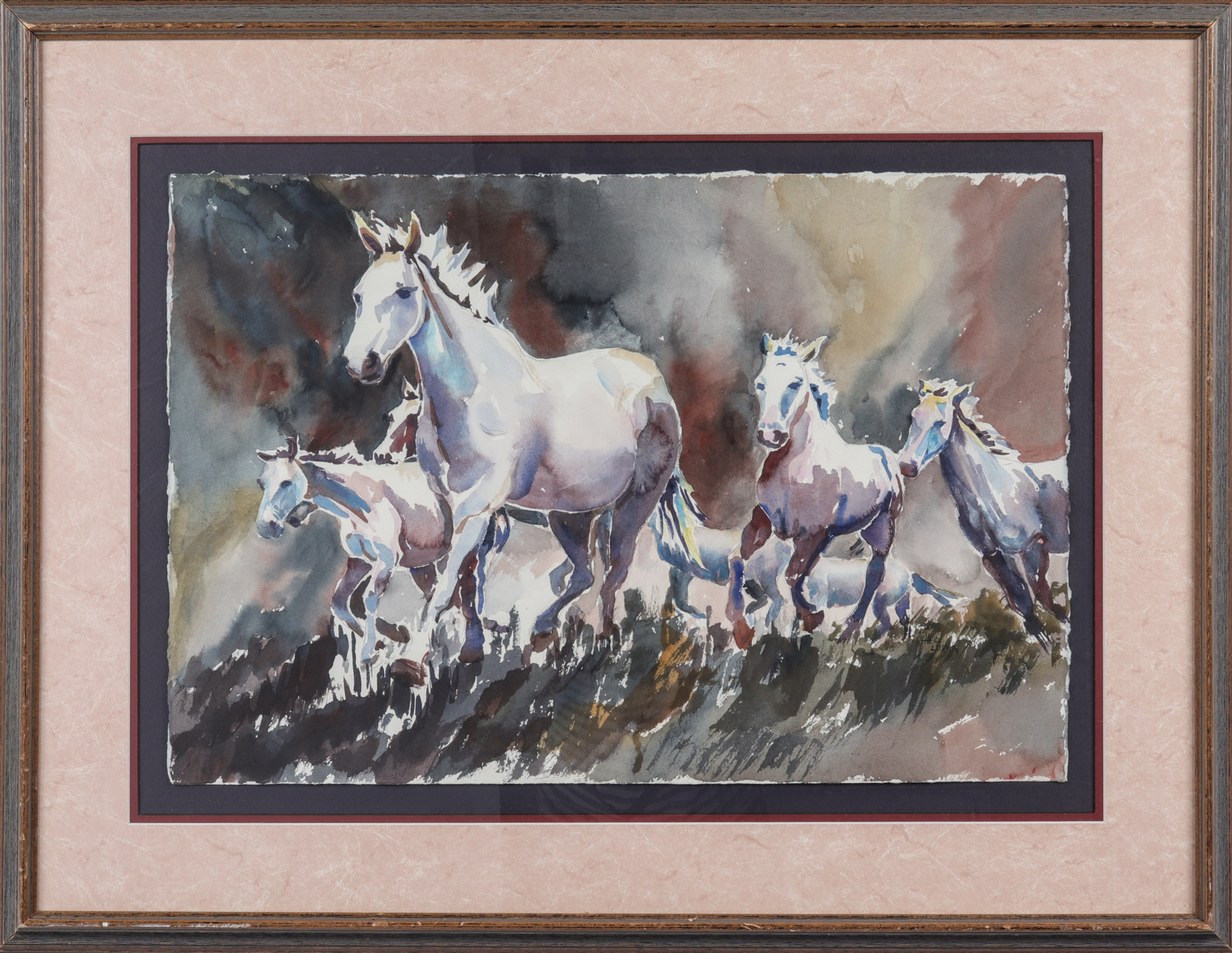 HEIDI LUDWIG WILD HORSES WATERCOLOR 3c3b8b