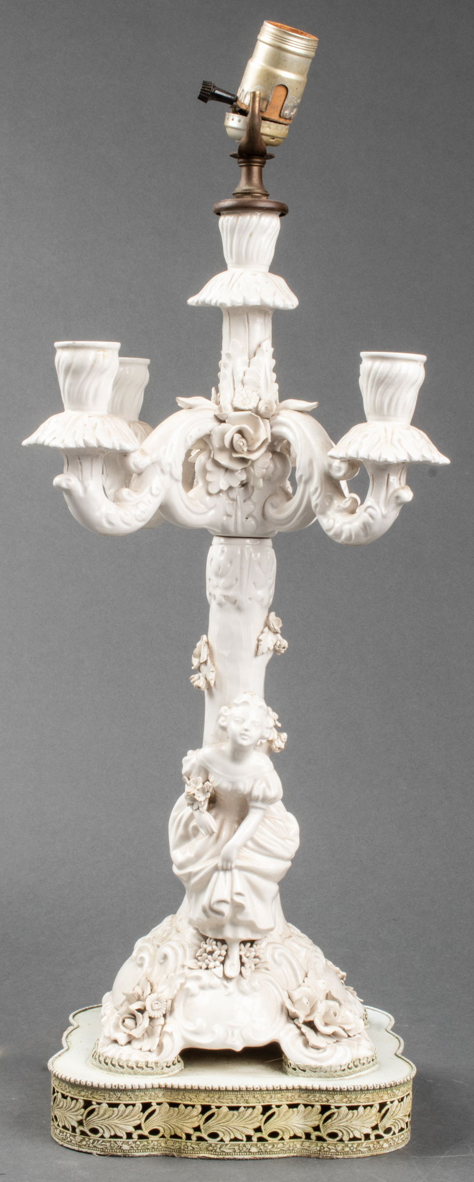 PORCELAIN CANDELABRA LAMP Porcelain