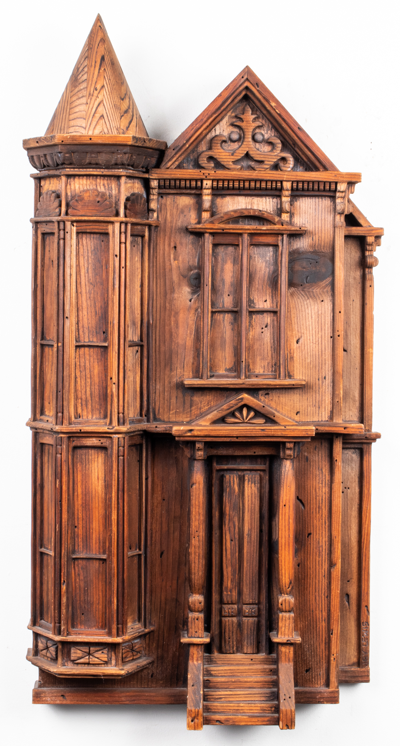 CARVED OAK MODEL OF A VICTORIAN 3c3c67