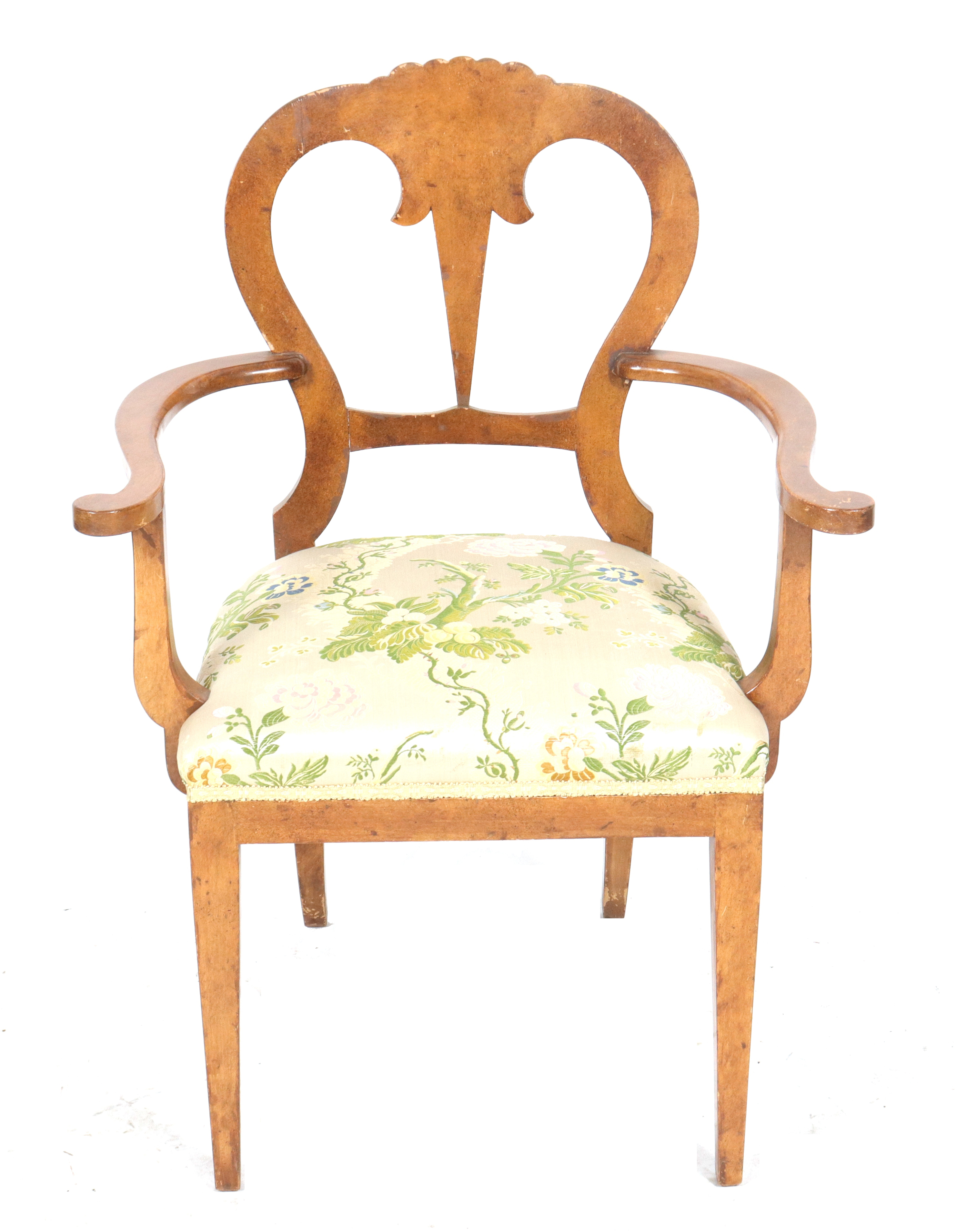 BIEDERMEIER MANNER OPEN ARMCHAIR,