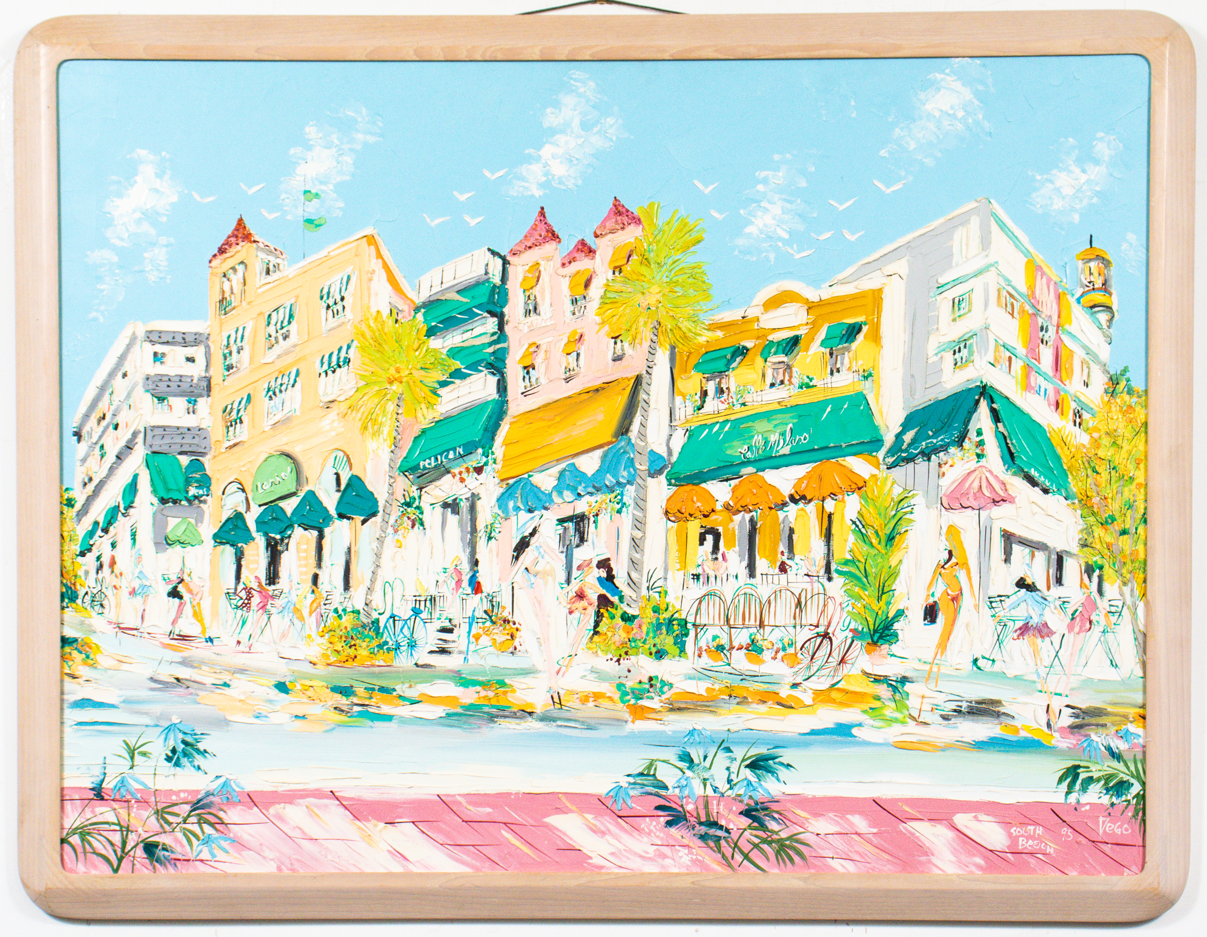 SIGNED VEGO "SOUTH BEACH" ACRYLIC