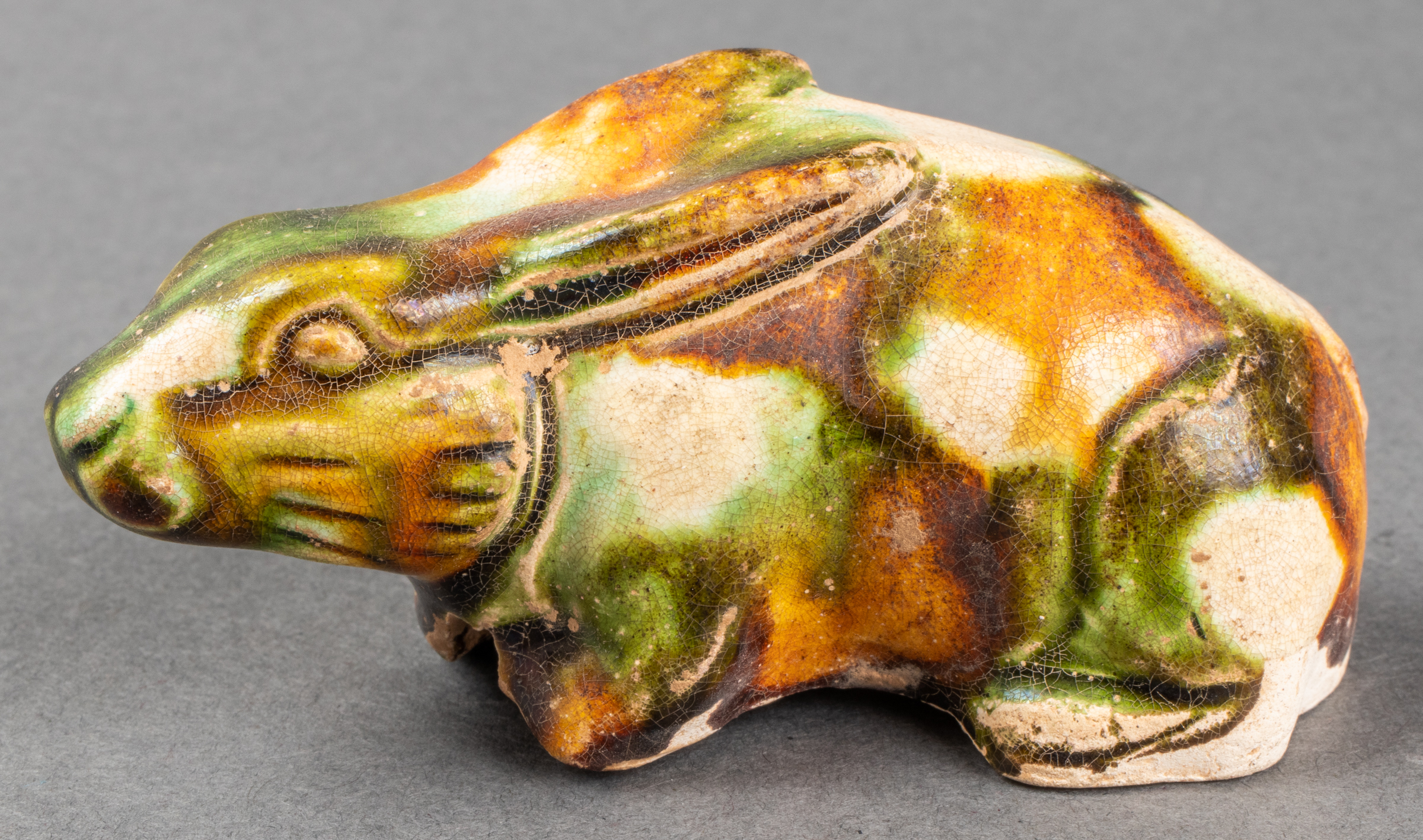 CHINESE TANG SANCAI GLAZED RABBIT 3c3d80