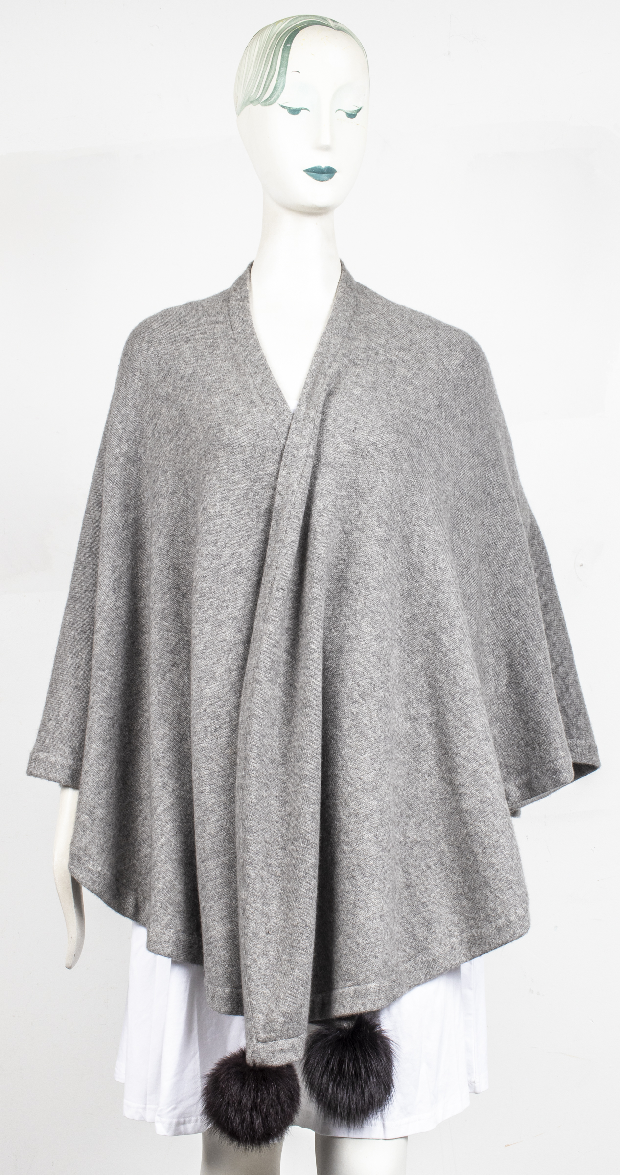 CHRISTIAN DIOR CASHMERE CAPE WITH 3c3dfd