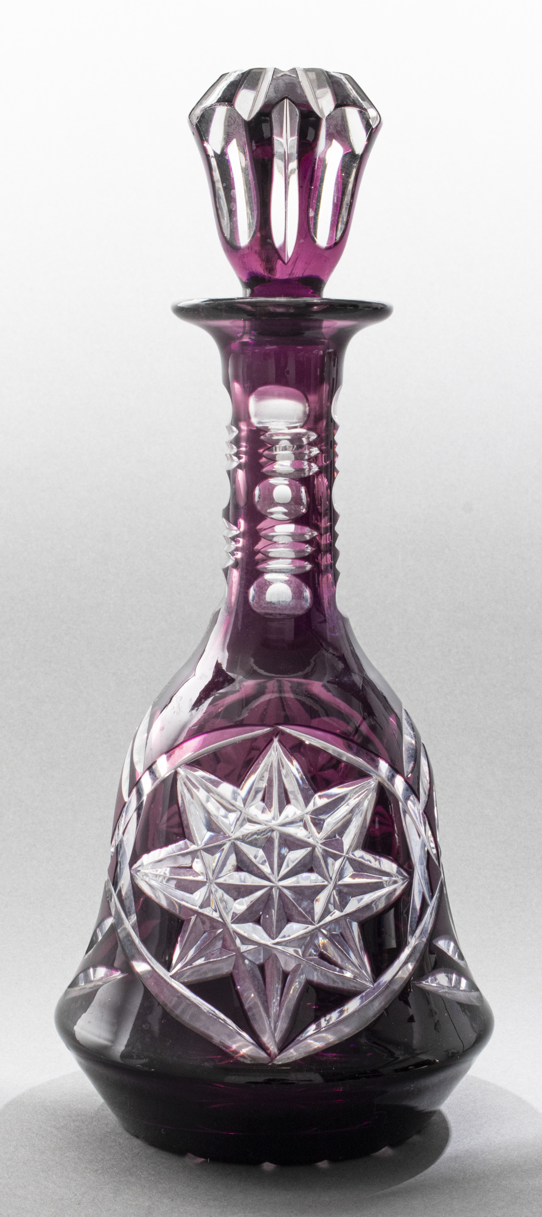 BOHEMIAN CZECH CUT CRYSTAL DECANTER