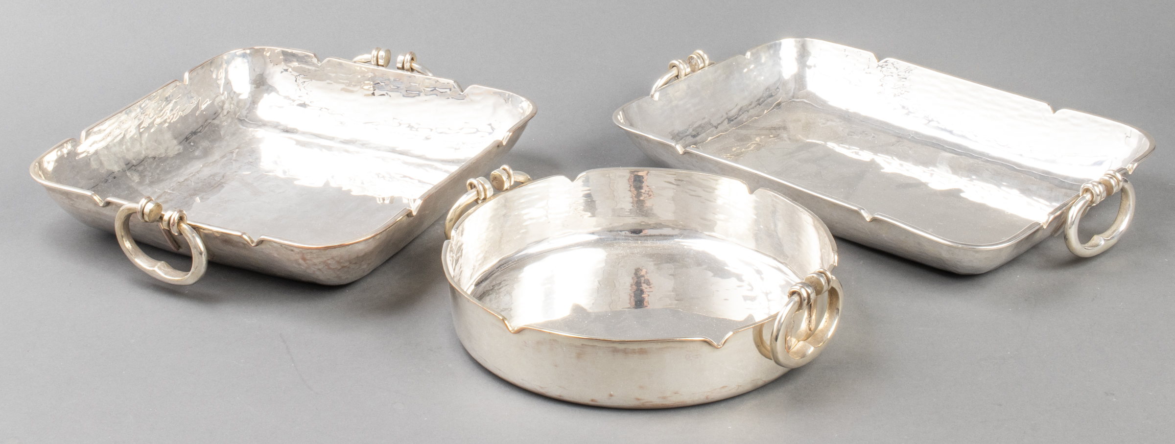 SILVERPLATE SERVING DISHES WITH