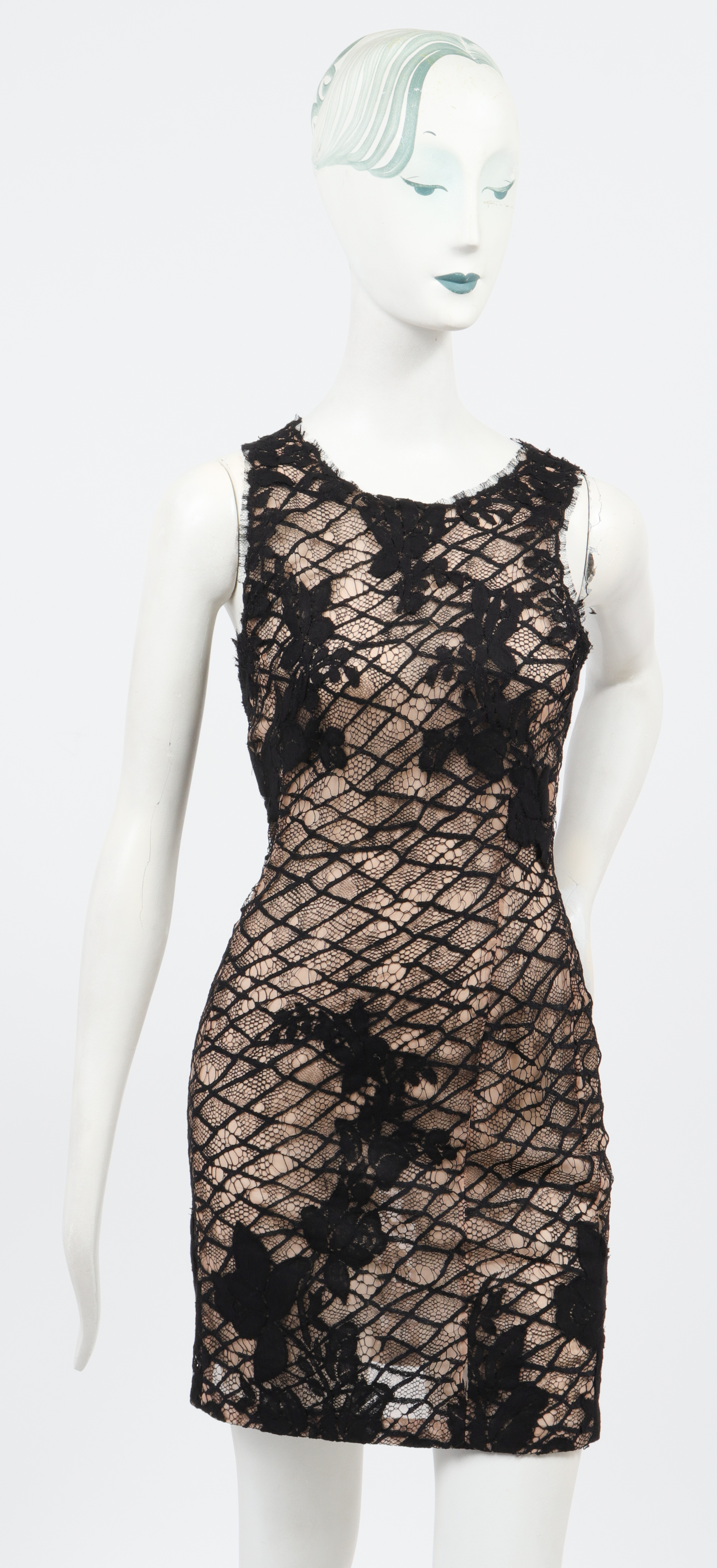 BILL BLASS PETITE LACE MINI COCKTAIL