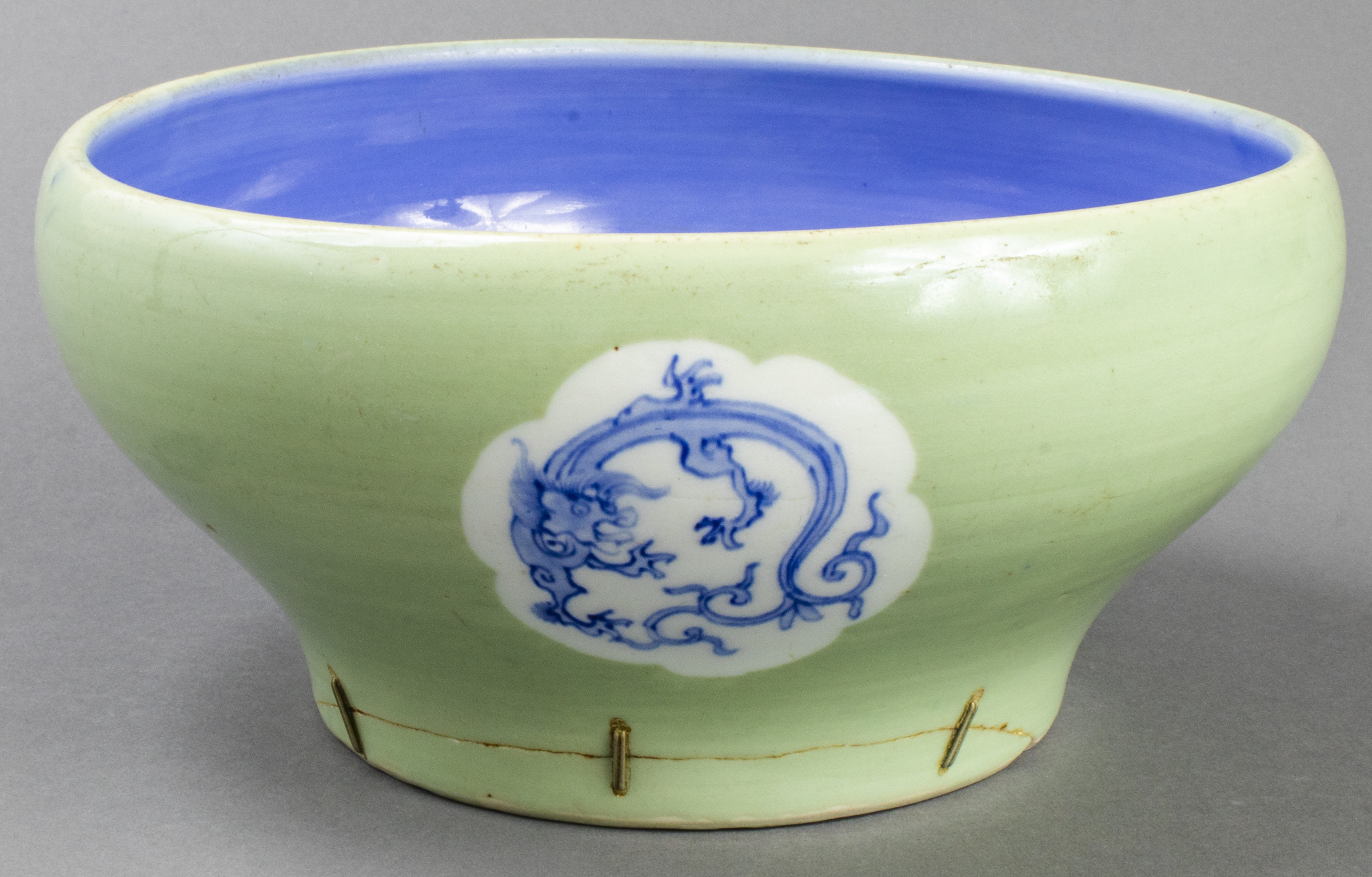 ASIAN GLAZED CERAMIC BOWL WITH 3c3eab